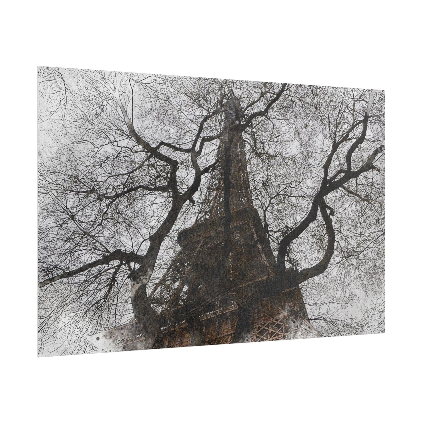 Eiffel Tower Abstract Rolled Poster - Artistic Wall Decor for Home & Office