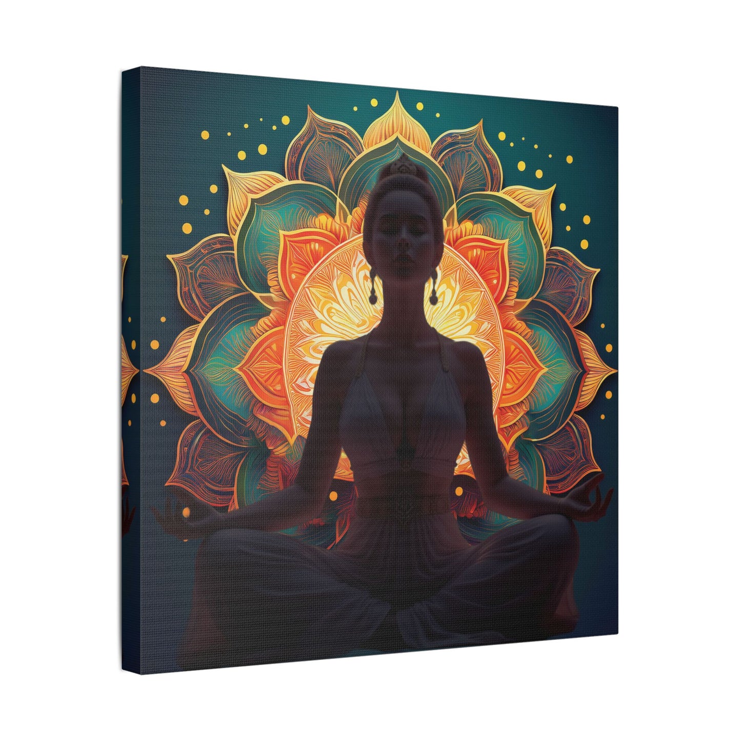 Meditative Canvas Wall Art, Spiritual Decor, Yoga Room Artwork, Holistic Gift, Mindfulness Home Decor