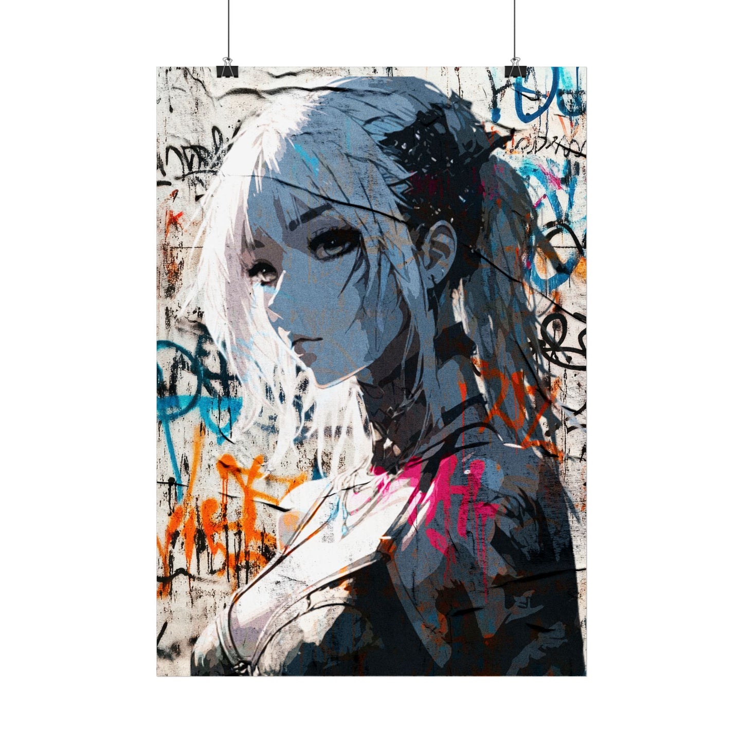 Urban Graffiti Art Poster - " Atractive Woman" Edgy Aesthetic Wall Decor for Modern Spaces (Pop Art)