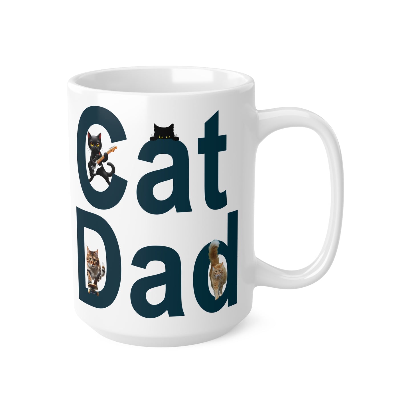 Coffee Cups - Cat Dad Life: Purrfection in Progress 🐾. 11oz, 15oz