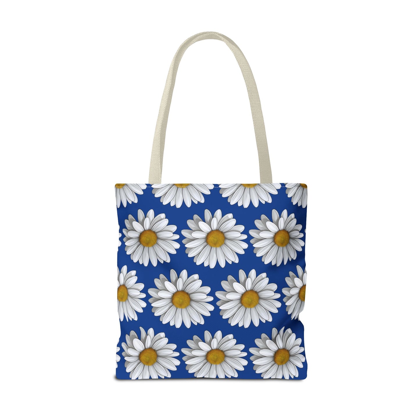 Daisy Tote Bag - White Floral Design Summer Fashion Accessory