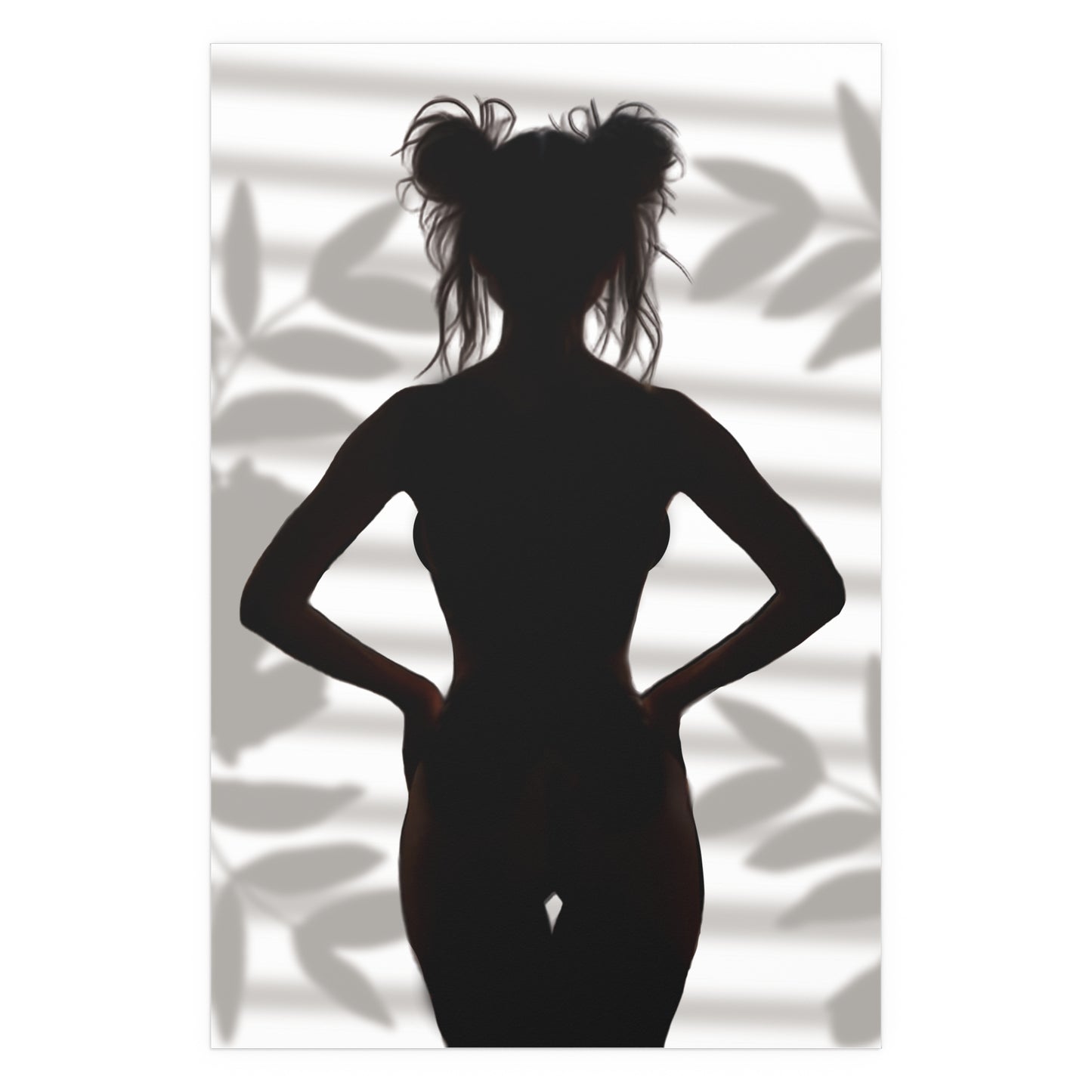"Roxie" Confident Woman Silhouette Art Print - Empowerment Wall Decor - Silhouette Poster