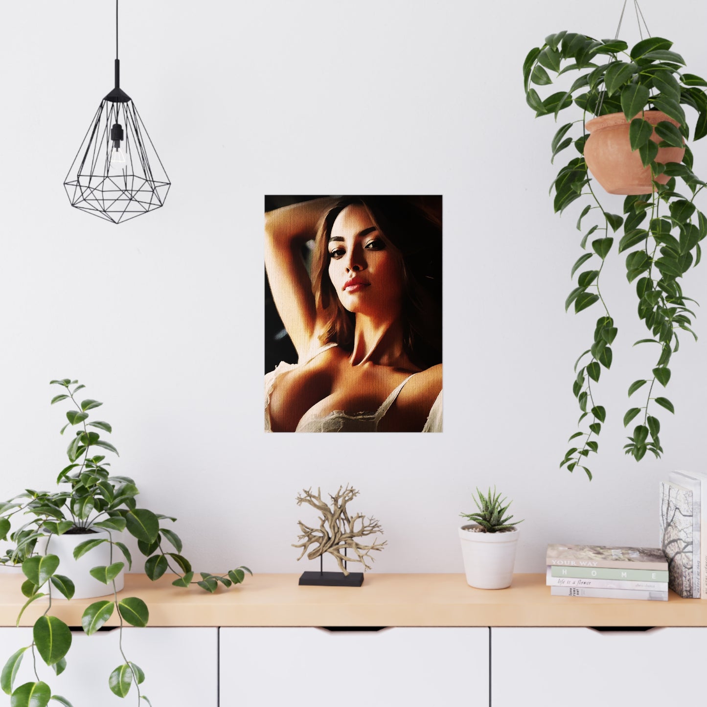 Empowered Allure – Striking Portrait of Confidence and Timeless Feminine Grace in Art - Seductive Matte Poster Art Print for Home Decor, Wall Art, Bedroom Decor, Unique Gift, Modern Aesthetic, Fashion Poster