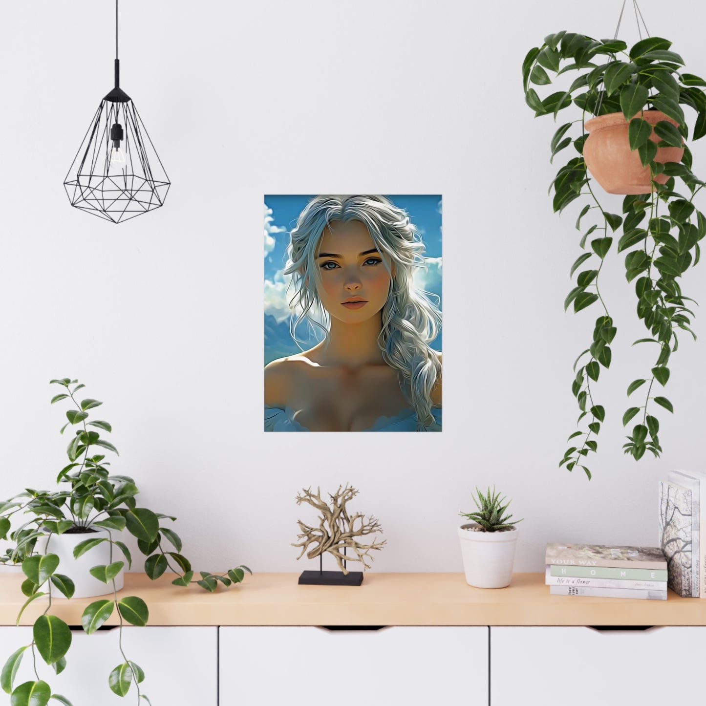 Radiance Within: The Calm Power of Beauty - Artistic Matte Poster of Ethereal Beauty, Home Decor Wall Art, Unique Gift Idea, Aesthetic Room Decor, Inspirational Artwork