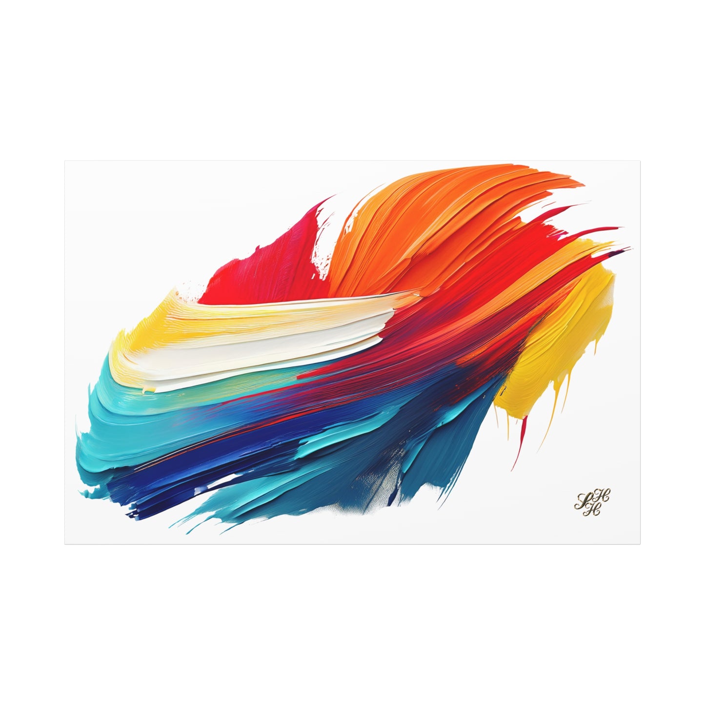 Vibrant Abstract Canvas Wall Art - Colorful Painting