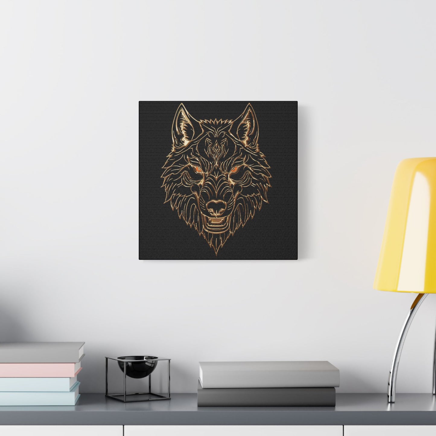 Wolf Art Canvas Wall Decor, Home Decoration, Animal Lover Gift, Gothic Wall Art, Unique Artwork for Living Room