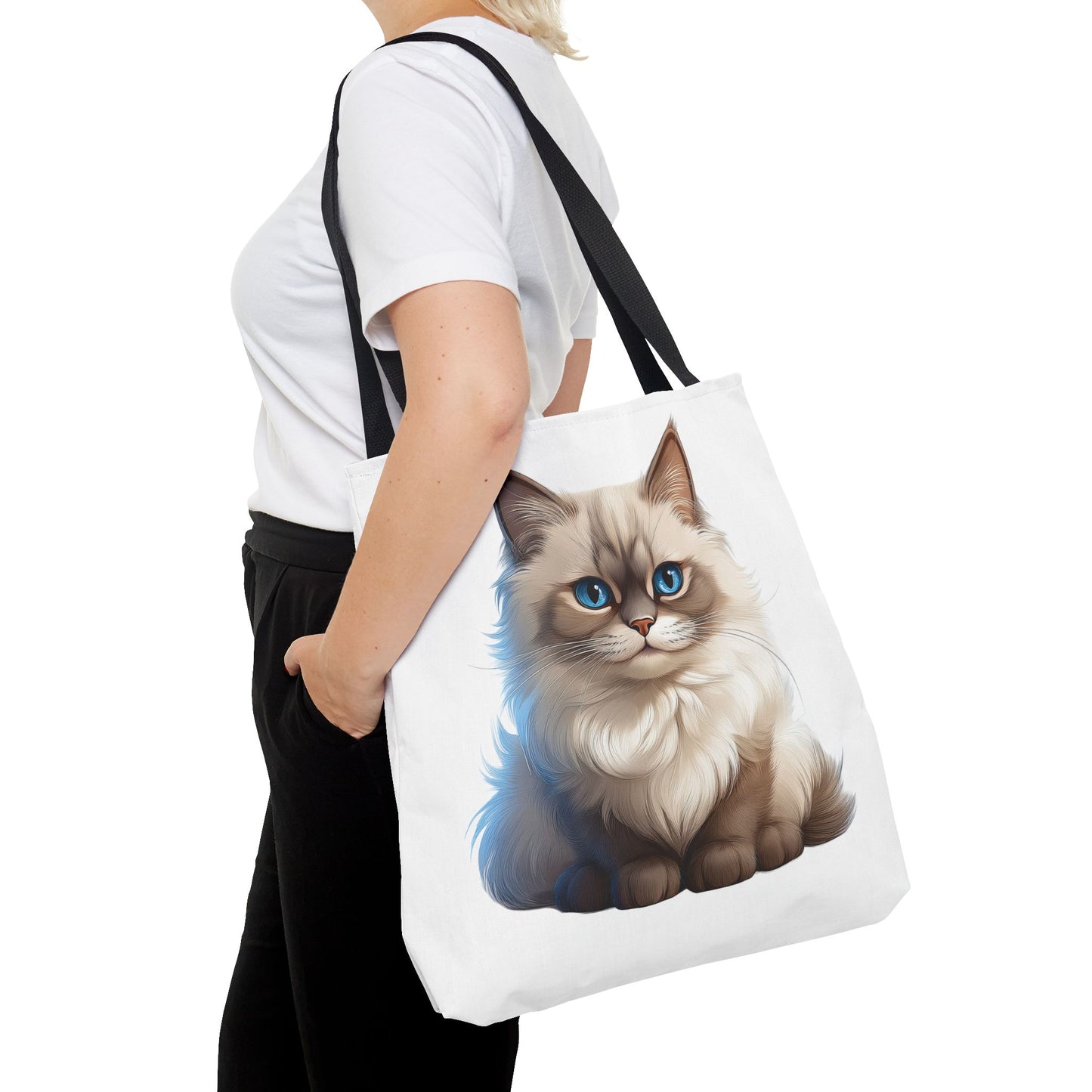 Ragdoll Cuteness Cat Illustration Tote Bag - Perfect for Pet Lovers