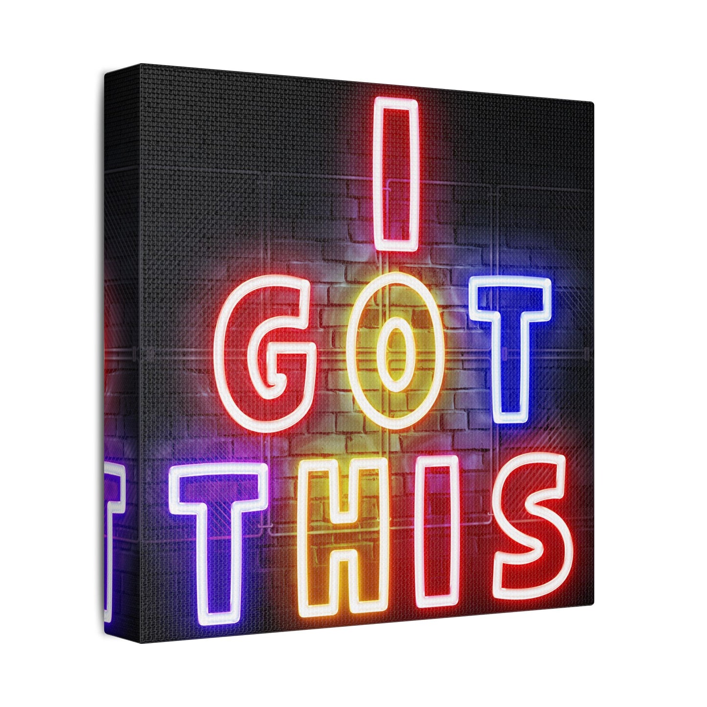 Neon Art Canvas Print: I Got This, Motivation Wall Decor, Modern Home Styling, Inspirational Gift, Office Art, Colorful Wall Art