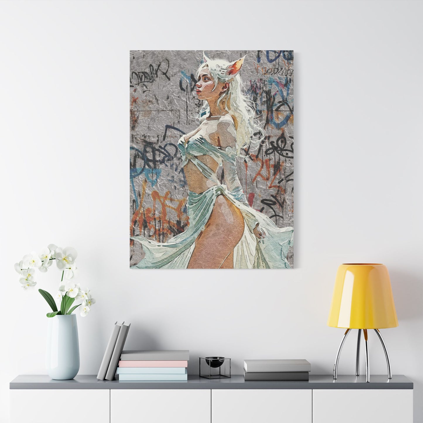 Urban Elf – Empower Your Walls with Vivid Street Art Canvas - Art Print Canvas, Wall Decor, Modern Home Art, Unique Gift, Stylish Decoration, Portrait Artwork, Statement Piece