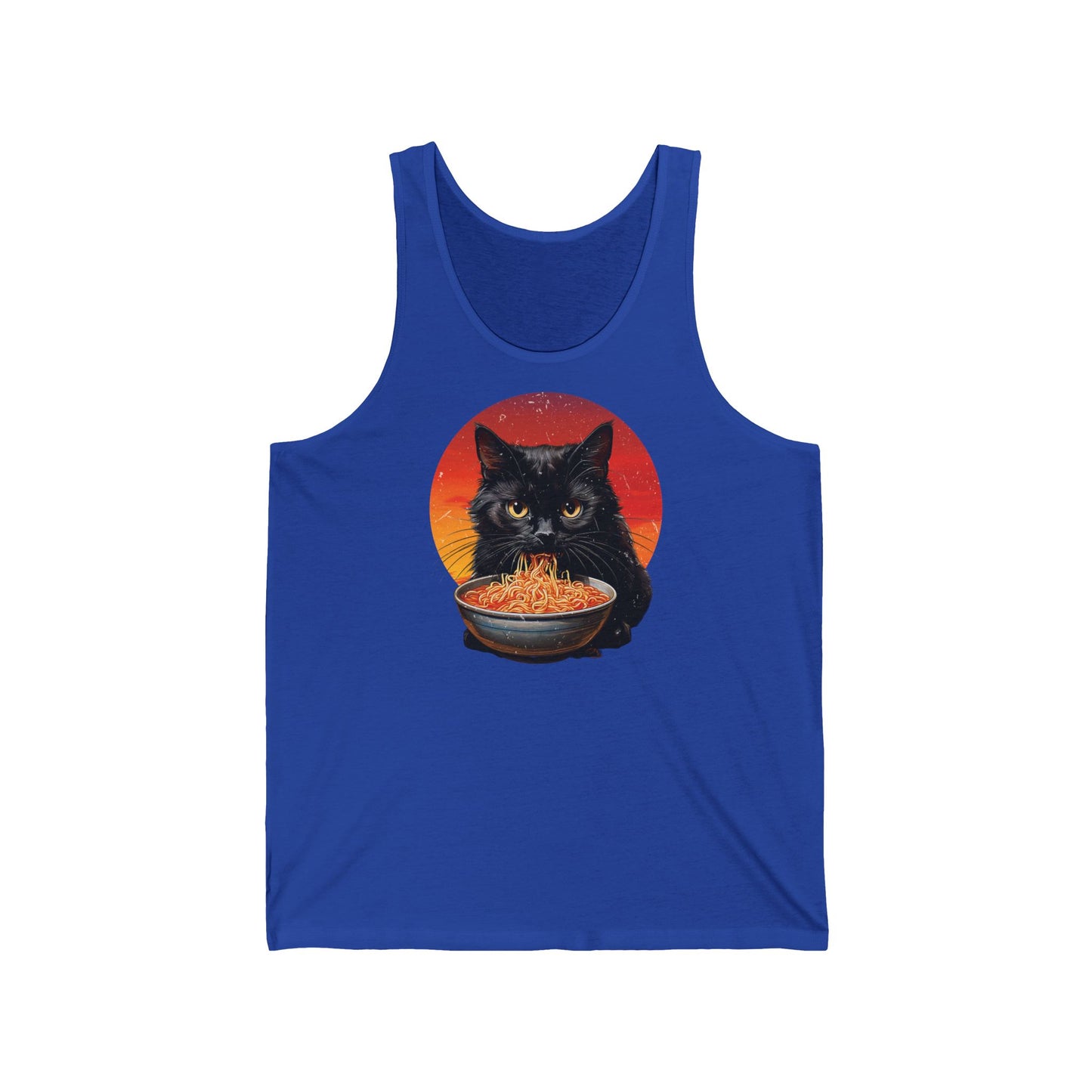 Ramen Cat - Whimsical Cat Ramen Unisex Jersey Tank Top