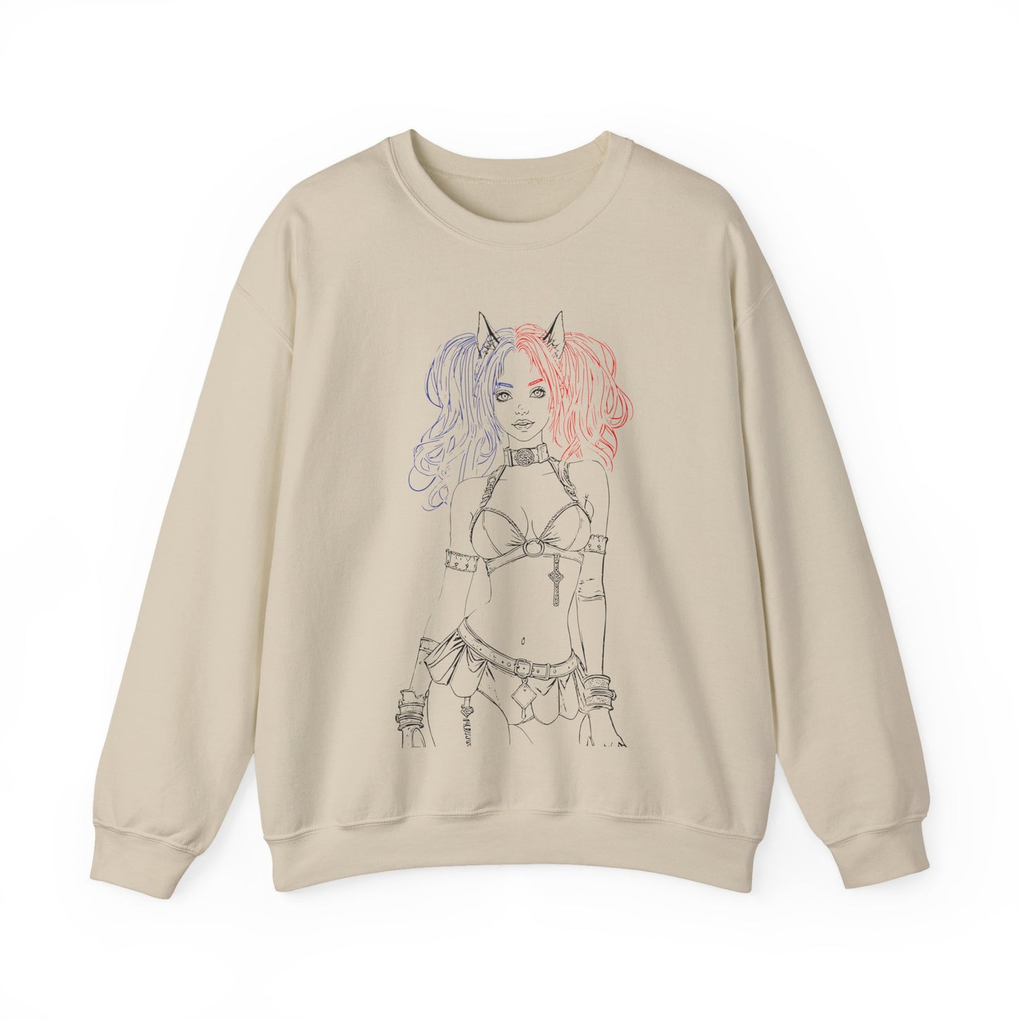 Harajuku Style Graphic Sweatshirt, Trendy Unisex Crewneck, Streetwear Fashion, Cozy Gift for Her, Girls Night Out