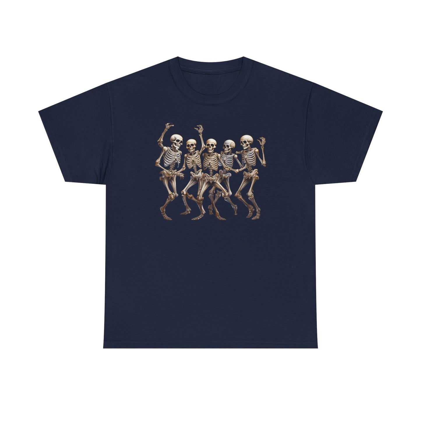 "Celebrate Life with Dancing Skeletons – Bold Apparel & Mugs that Spark Joy" - Unisex Heavy Cotton Tee with Dancing Skeletons, Halloween Shirt, Casual Tee, Party Apparel, Fun Graphic T-Shirt