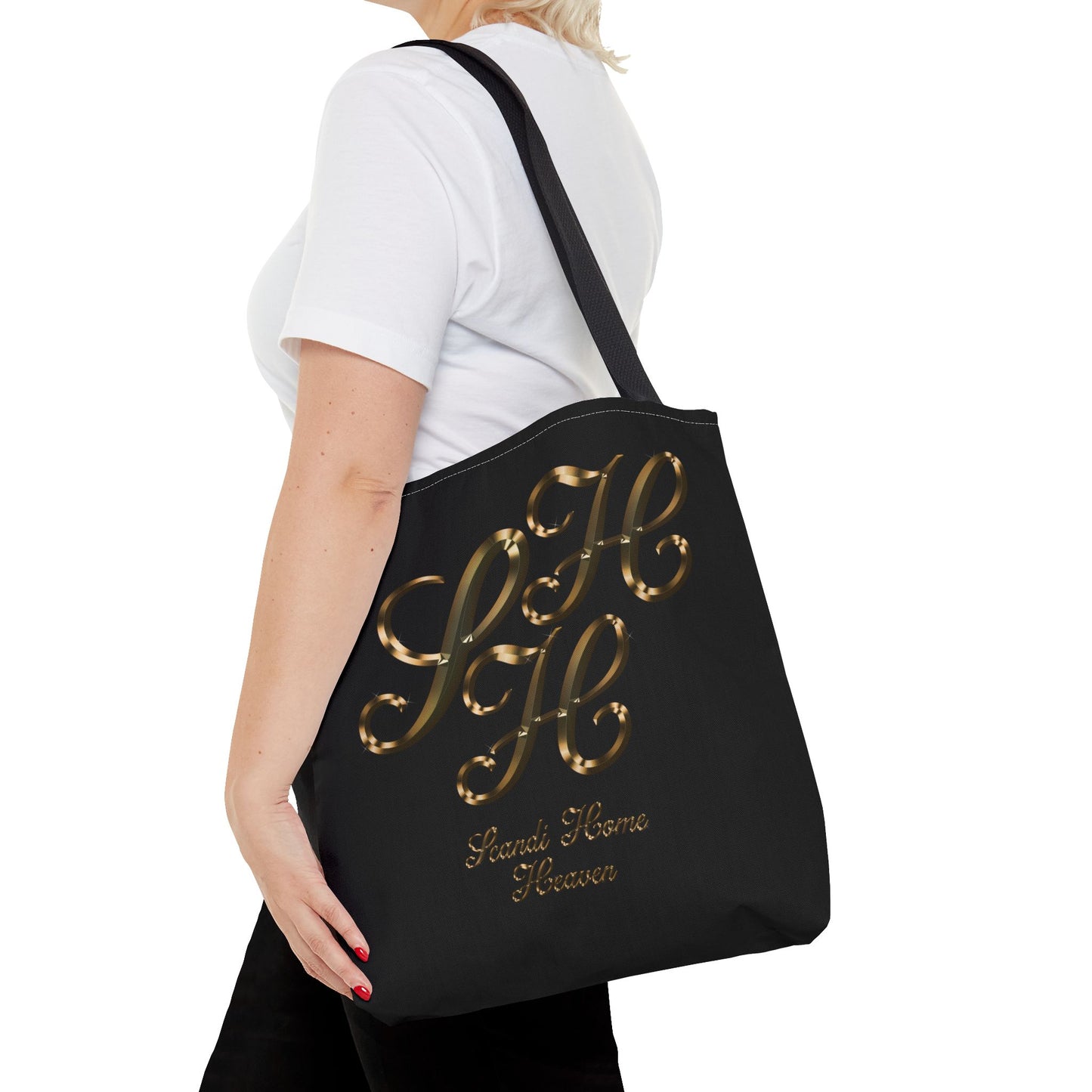 Tote Bag - Golden colored Scandi Home Heaven Designer Logo