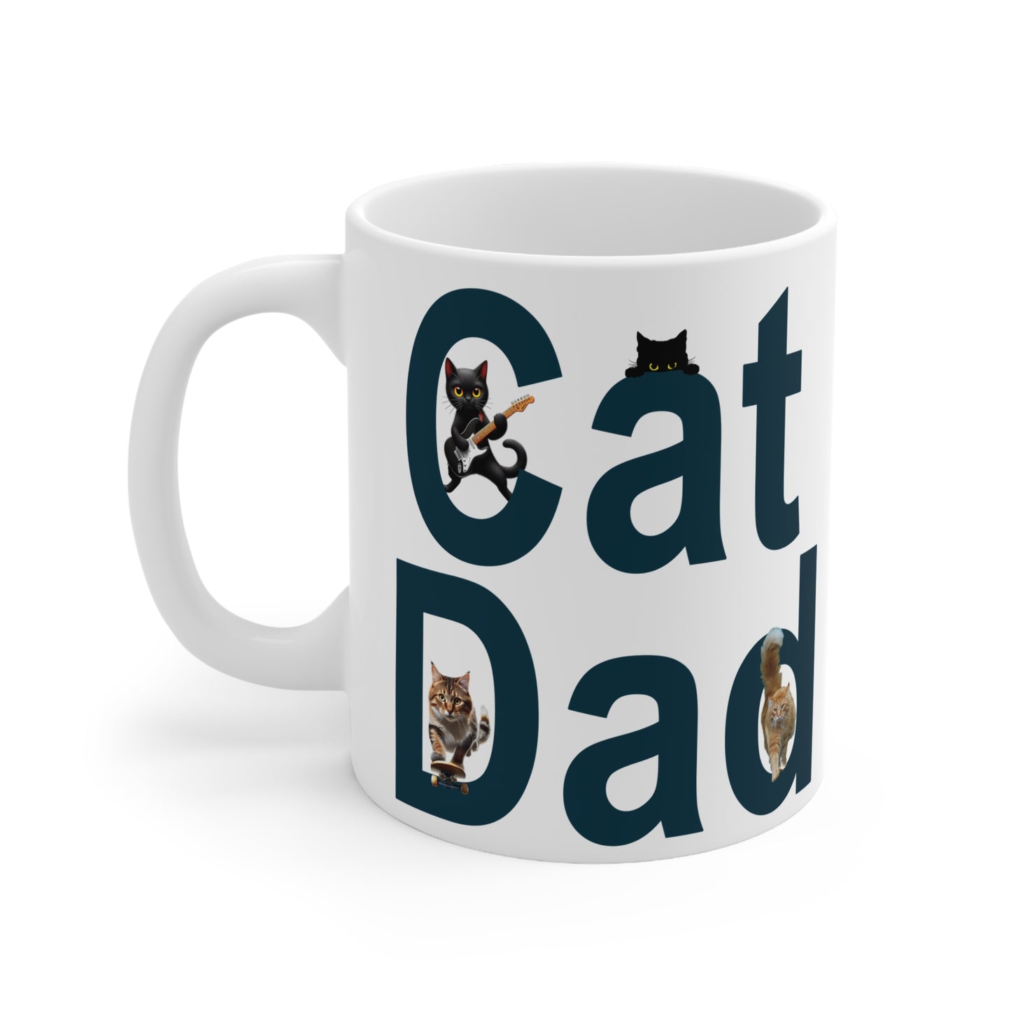 Coffee Cups - Cat Dad Life: Purrfection in Progress 🐾. 11oz, 15oz