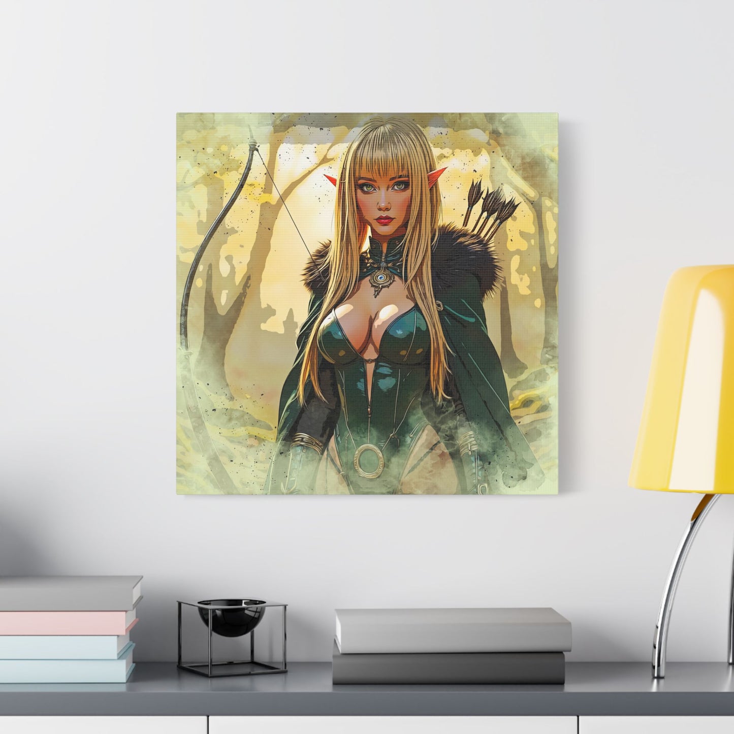 Fantasy Art Canvas Print, Elf Wall Art, Magical Artwork, Home Decor, Gift for Fantasy Lovers, Gaming Room Decoration
