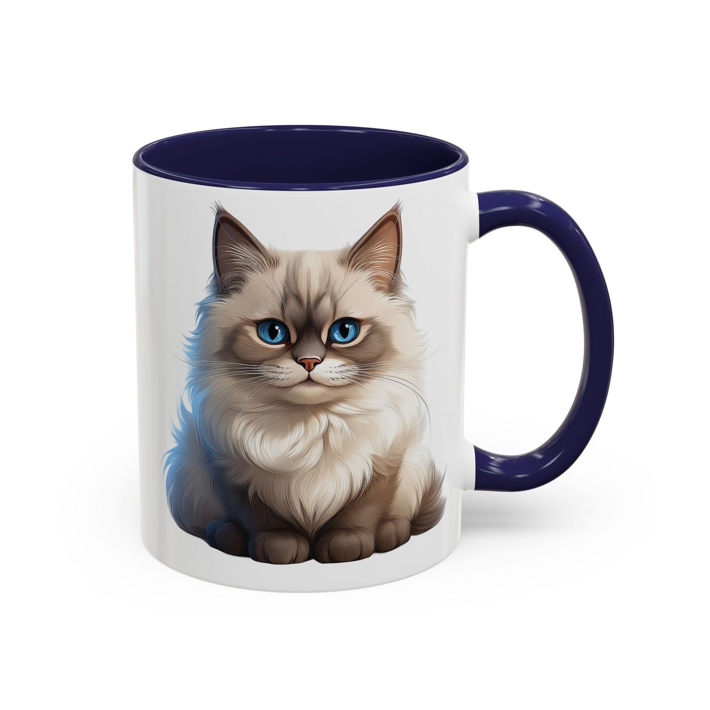 Ragdoll Cuteness Cat Accent Coffee Mug - Perfect for Pet Lovers