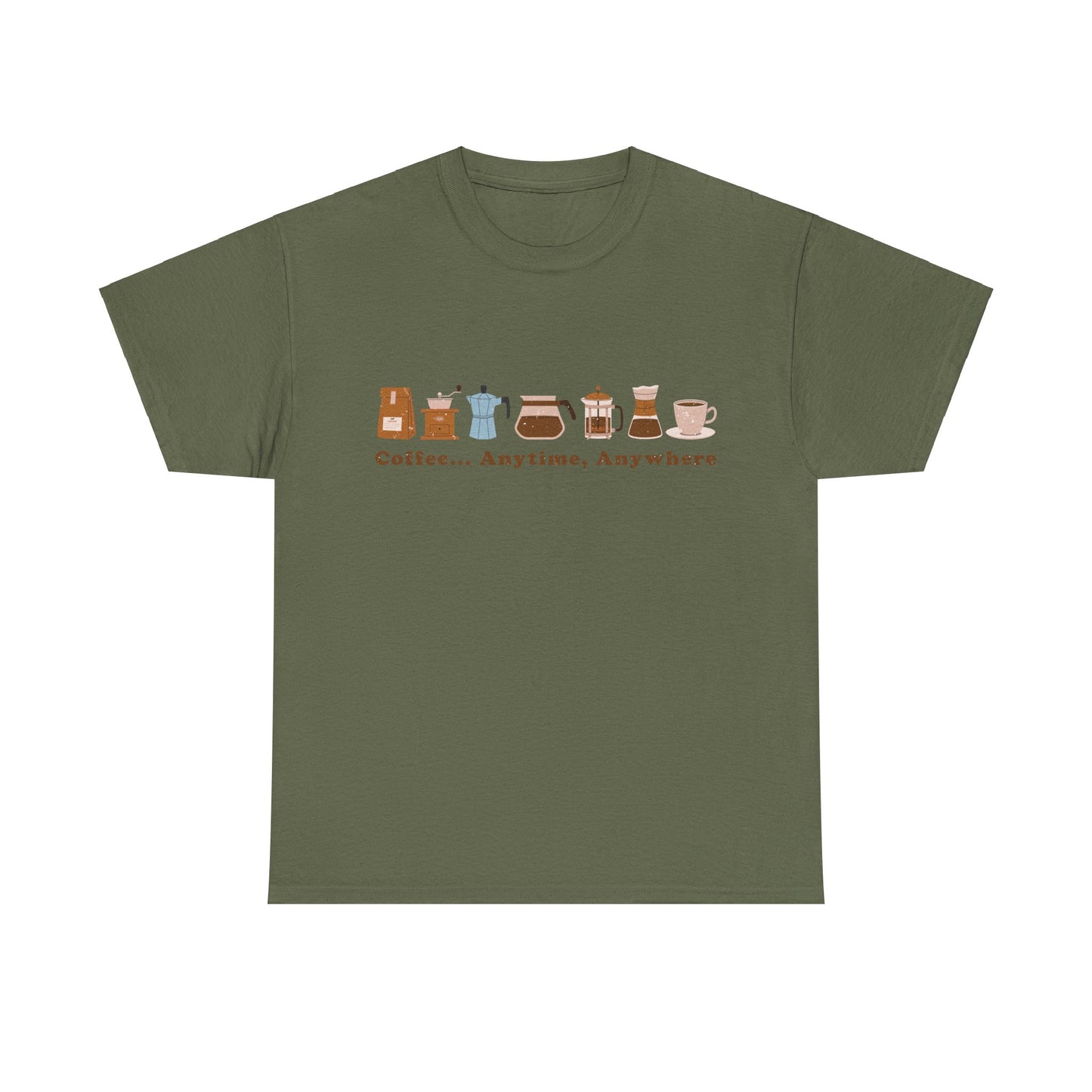 Coffee Lover Unisex Tee - Coffee... Anytime, Anywhere