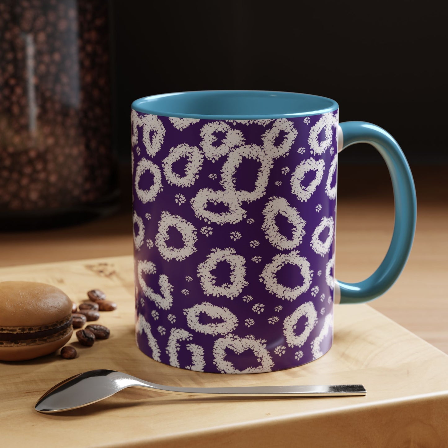 Trendy Purple Leopard Print Coffee Mug - 11 & 15oz