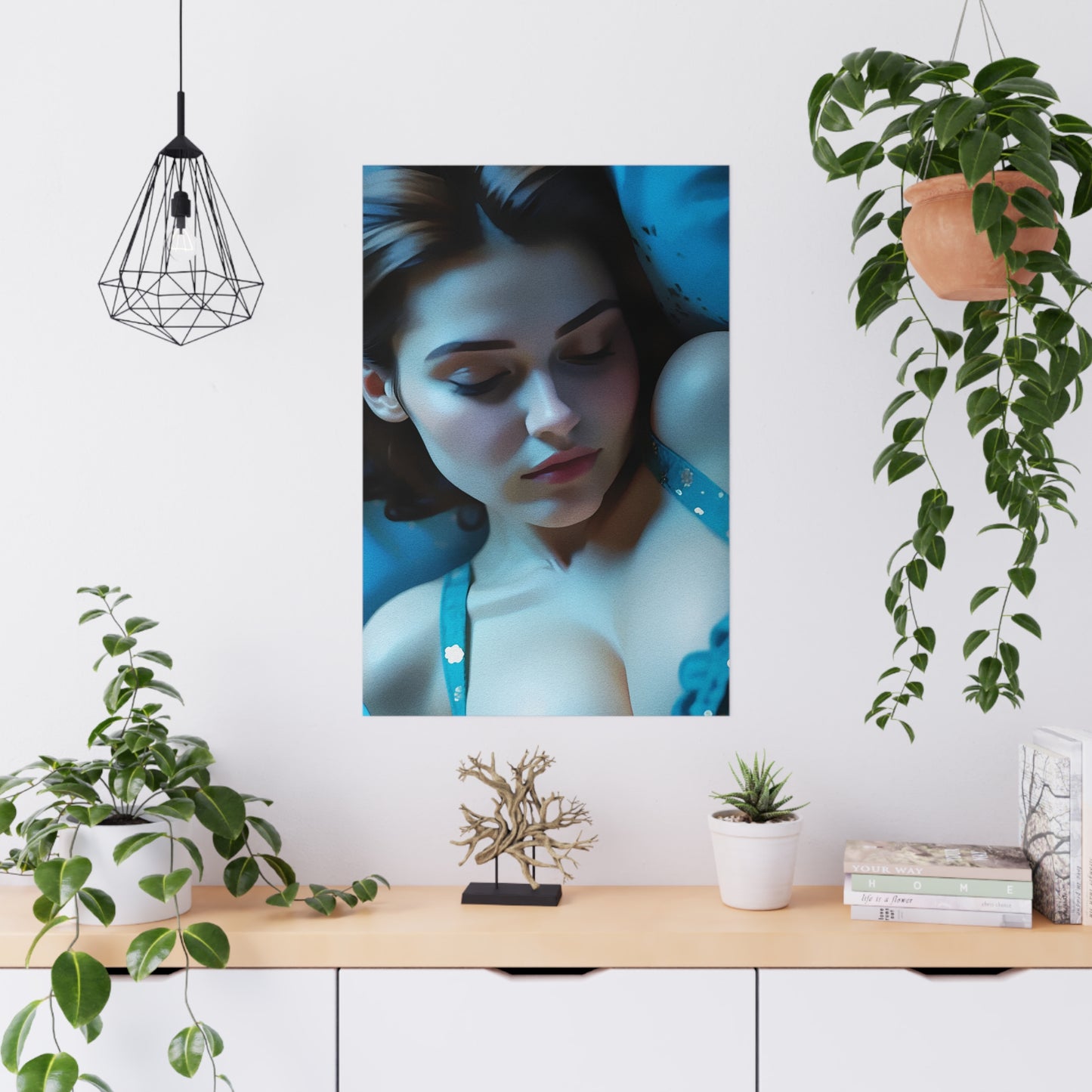 Elegant Matte Poster Art Print, Bedroom Decor, Wall Art, Aesthetic Home Decor, Gift for Her, Contemporary Art