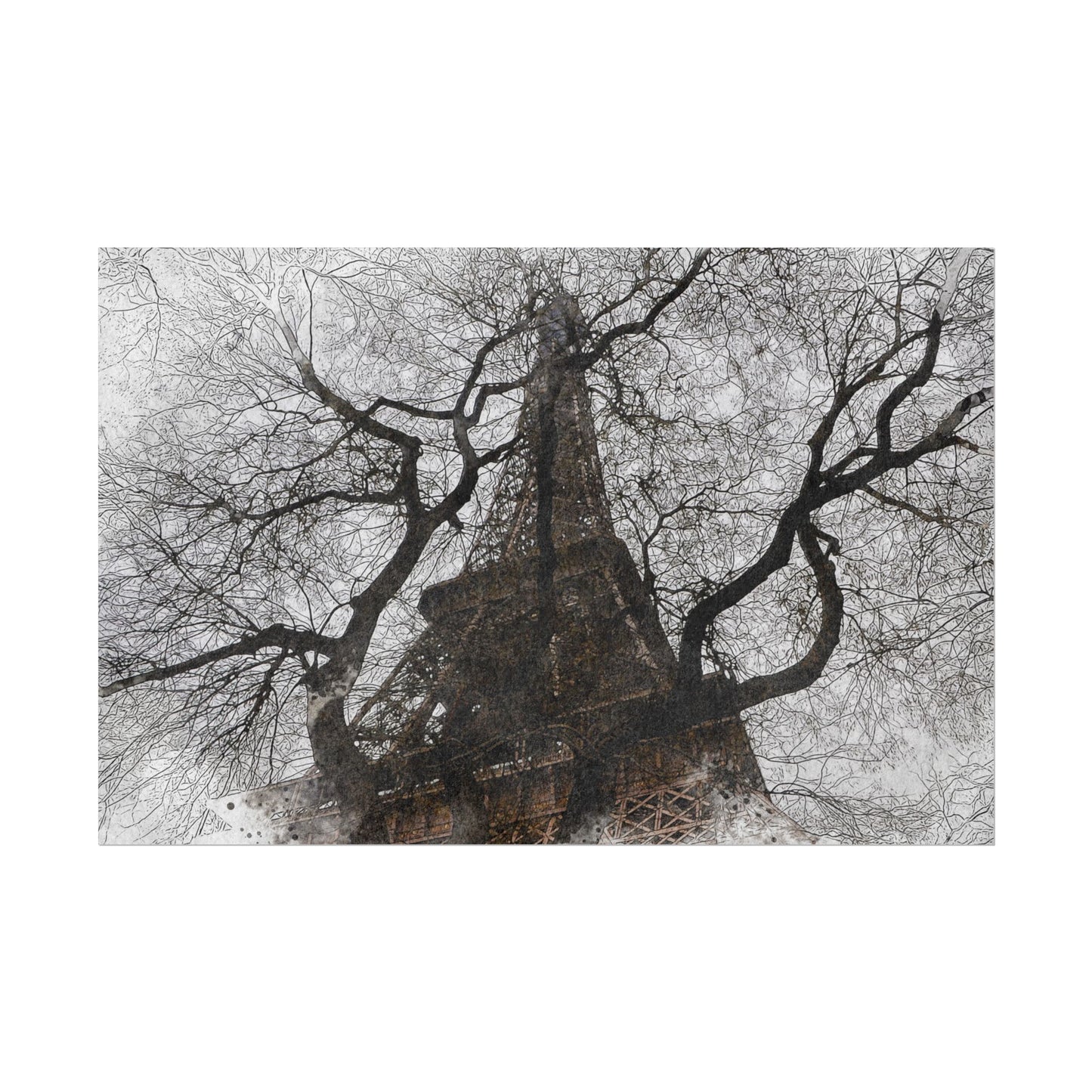 Eiffel Tower Abstract Rolled Poster - Artistic Wall Decor for Home & Office