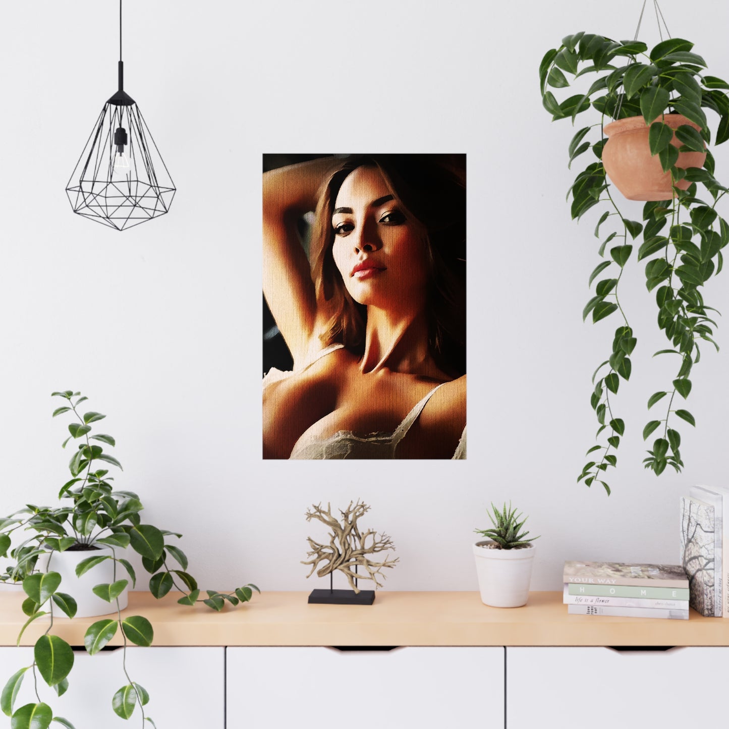 Empowered Allure – Striking Portrait of Confidence and Timeless Feminine Grace in Art - Seductive Matte Poster Art Print for Home Decor, Wall Art, Bedroom Decor, Unique Gift, Modern Aesthetic, Fashion Poster