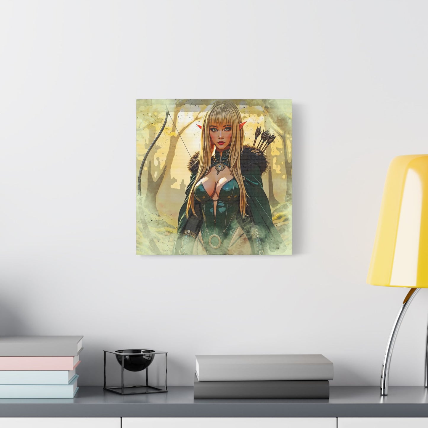 Fantasy Art Canvas Print, Elf Wall Art, Magical Artwork, Home Decor, Gift for Fantasy Lovers, Gaming Room Decoration