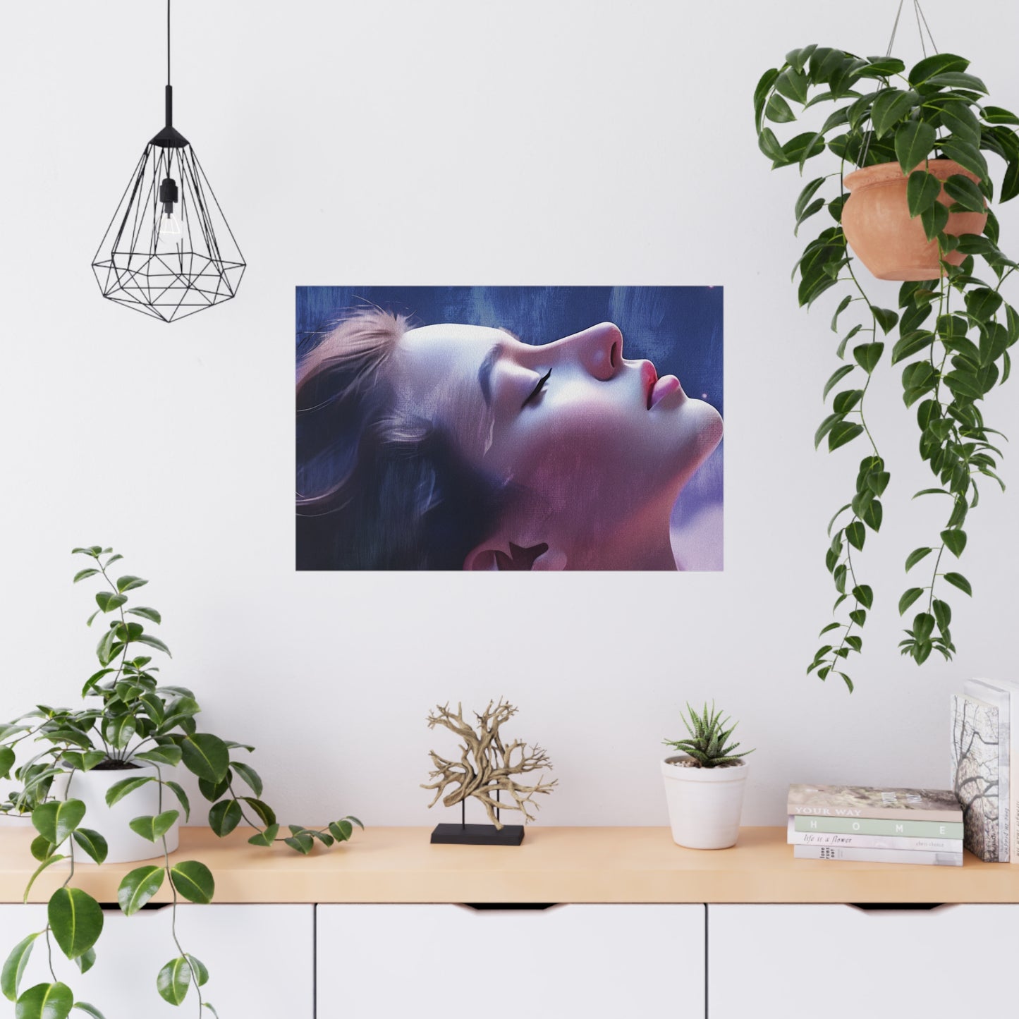 Ethereal Reverie: Embrace Cosmic Serenity, Let Inner Light Shine Through the Stars of Your Dreams - Dreamy Matte Poster Art, Ethereal Wall Decor, Bedroom Aesthetic, Gift for Art Lovers, Home Aesthetic, Inspirational Artwork