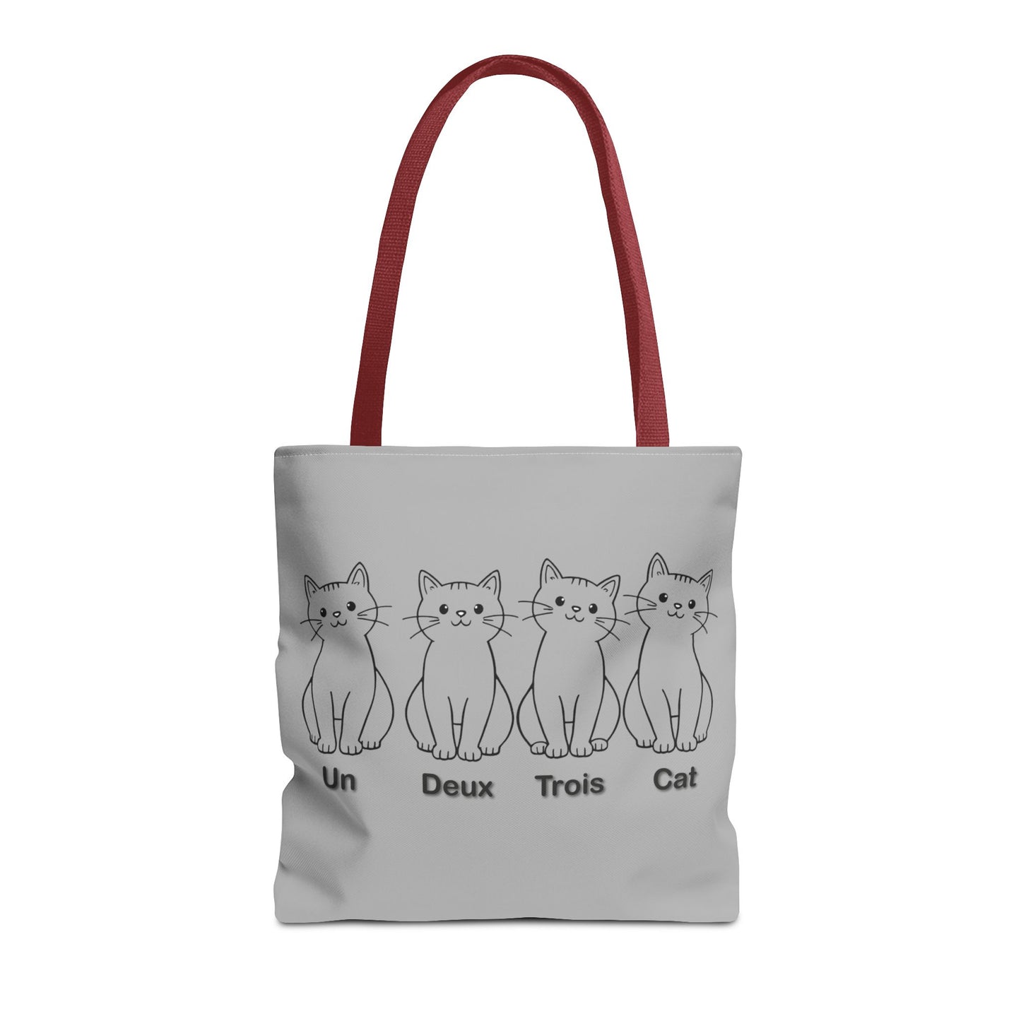 Funny Cat Tote Bag - Un Deux Trois Cat Design - Cute Cat Lover Gift