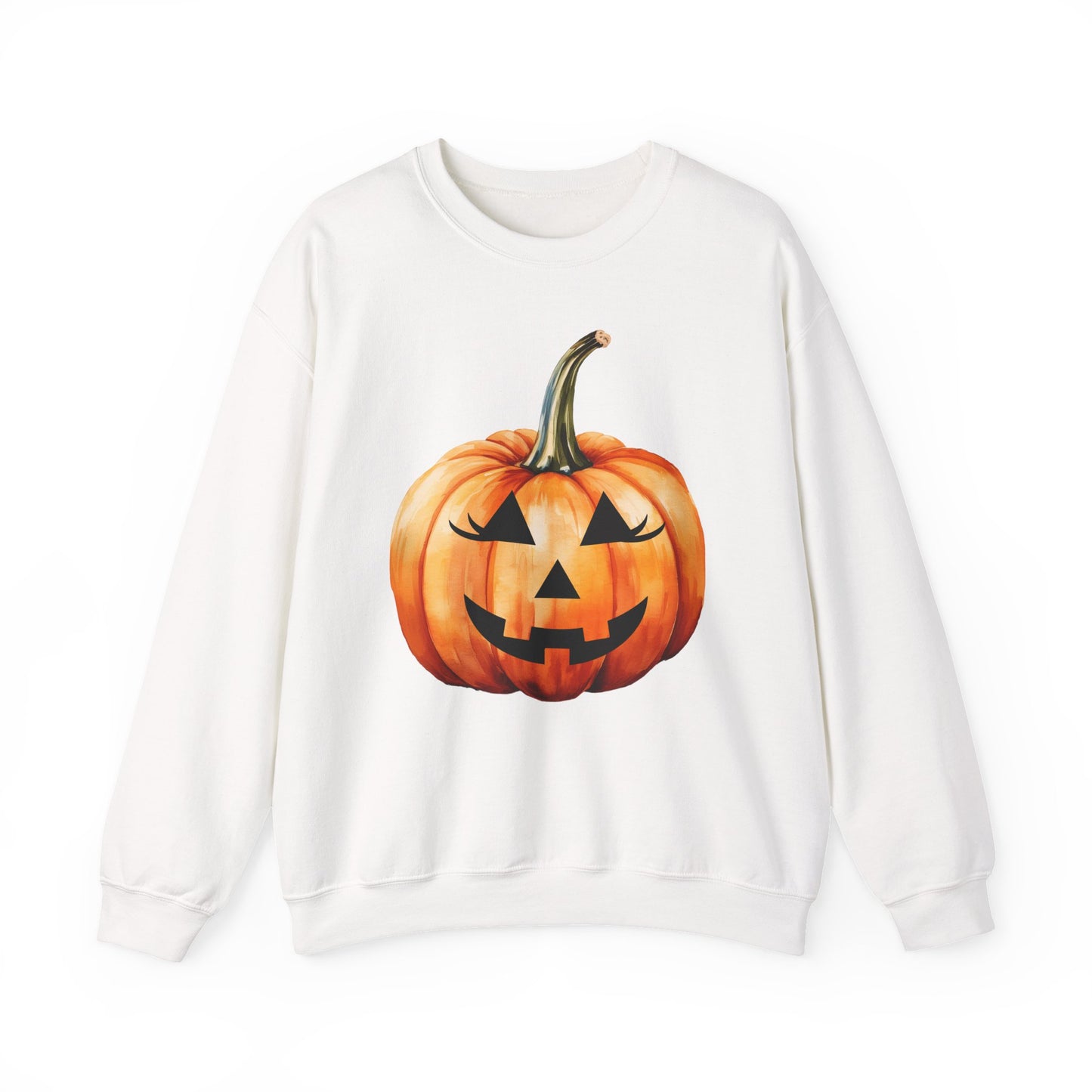 ๐ Embrace Autumn Magic - Pumpkin Bliss Collection for Cozy Season Vibes โจ - Halloween Pumpkin Crewneck Sweatshirt | Cozy Fall Fashion, Unisex Sweater, Casual Wear, Gift for Halloween Lovers, Autumn Style