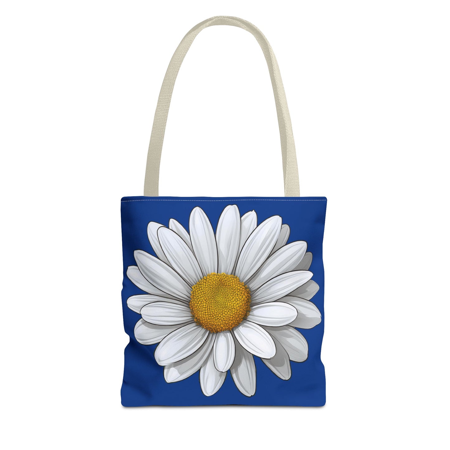 Daisy Tote Bag - White Floral Design Summer Fashion Accessory