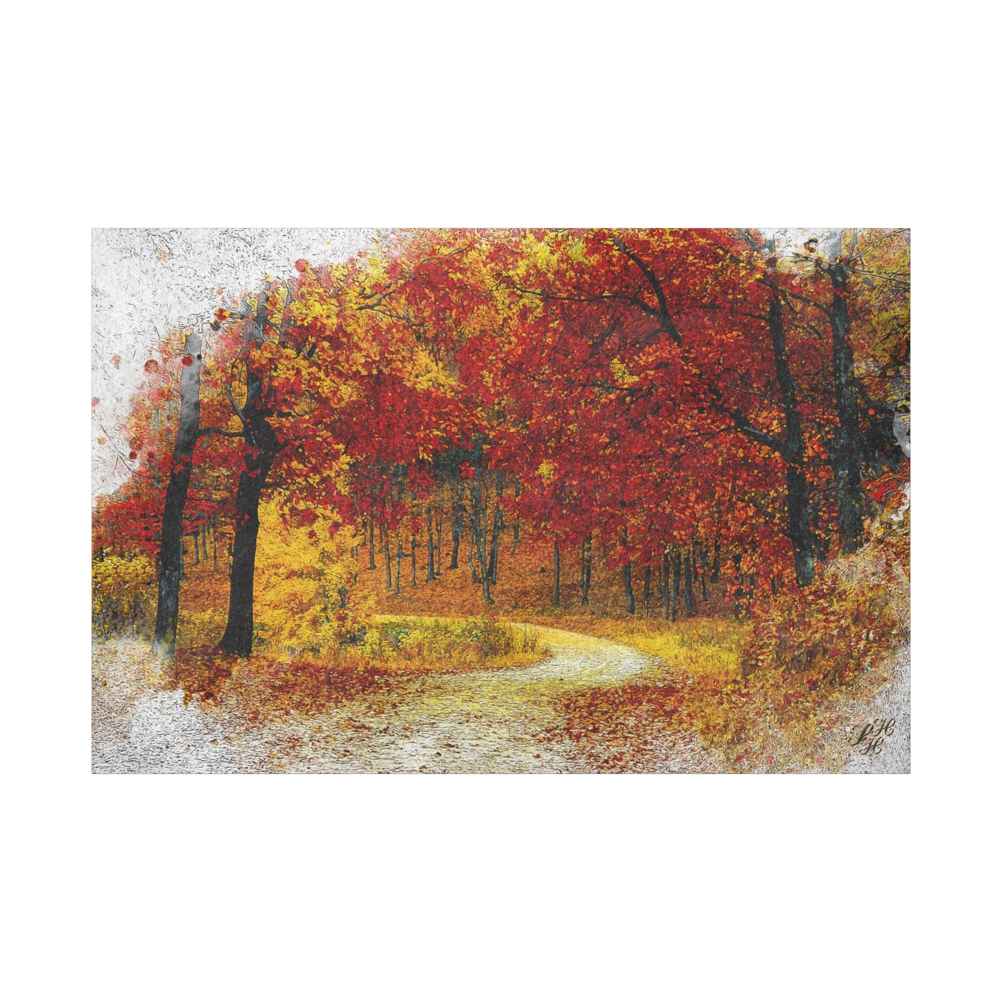 Autumn Landscape Canvas Wall Art - Vibrant Fall Decor for Home