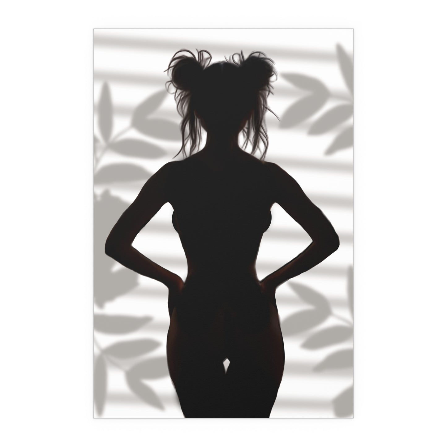 "Roxie" Confident Woman Silhouette Art Print - Empowerment Wall Decor - Silhouette Poster