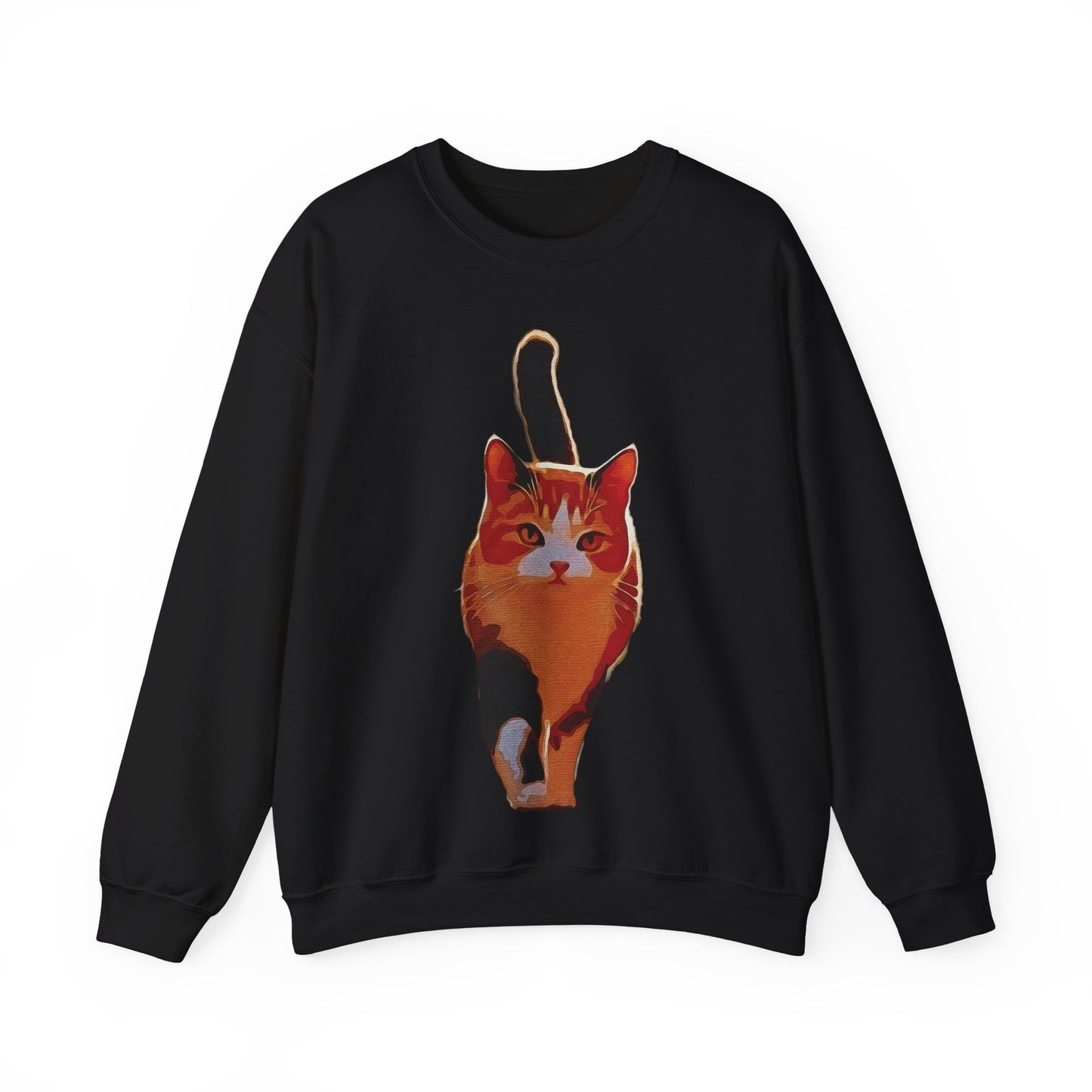 Playful Cat Unisex Crewneck Sweatshirt - Cozy for Cat Lovers, Perfect Gift for Birthdays, Holidays, Everyday Wear