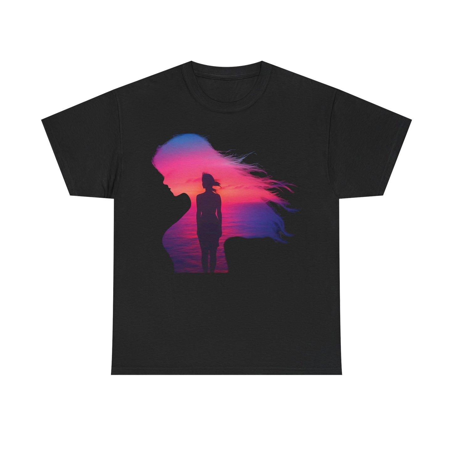 Sunset Soul โ Where Color Meets Calm and Every Horizon Inspires ๐
โจ - Sunset Silhouette Tee, Unisex Cotton Shirt, Artistic Graphic T-Shirt, Casual Fashion Top, Gift for Nature Lovers