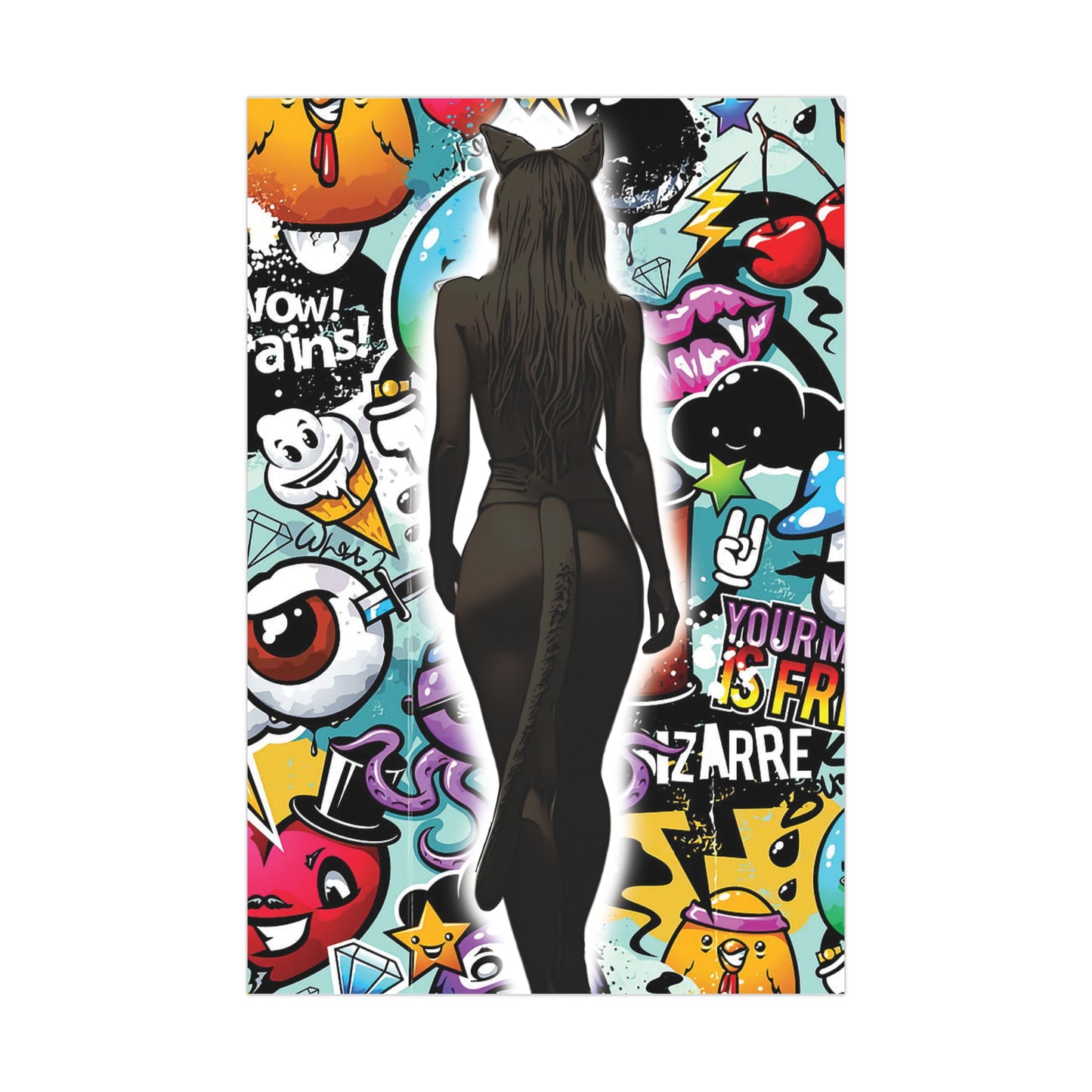 Cosplay Catgirl Dream – Vibrant Anime Pop Art Poster for Bold Wall Statements - Anime Poster