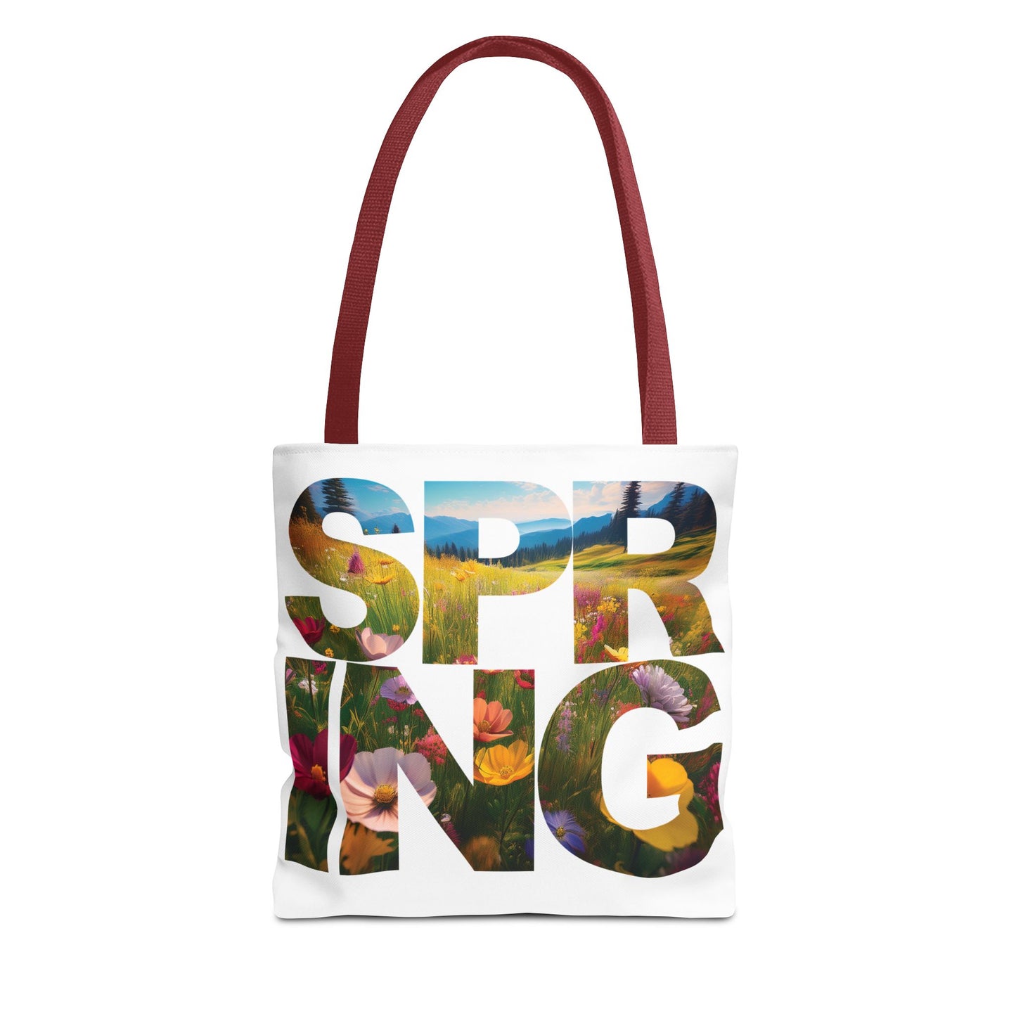Spring Tote Bag - Spring Meadow Flower Design