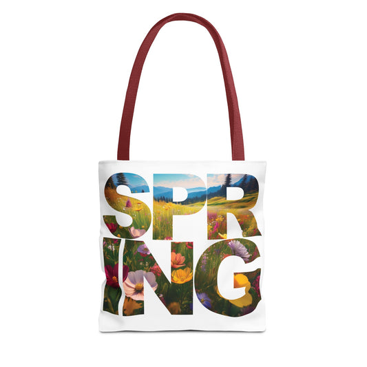 Spring Tote Bag - Spring Meadow Flower Design
