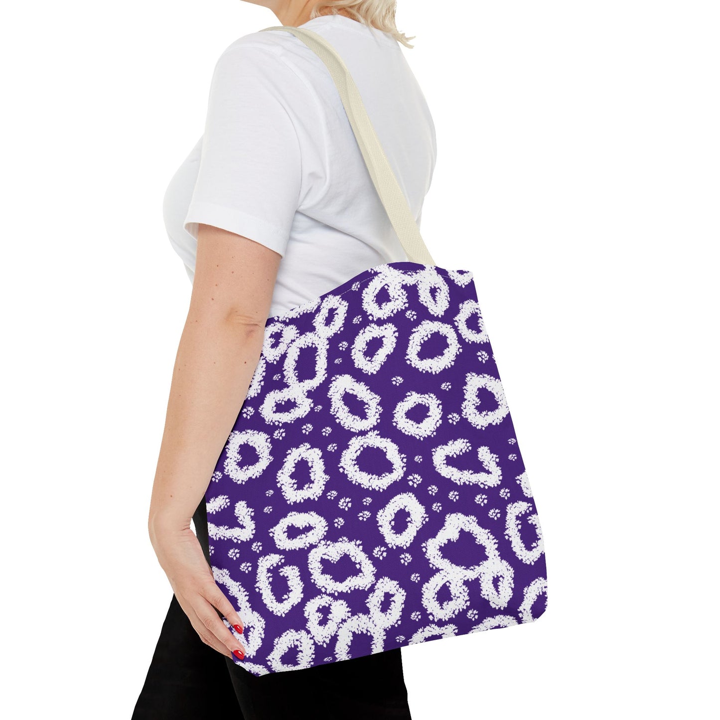 Purple Leopard Print Tote Bag - Stylish & Versatile for Everyday Use