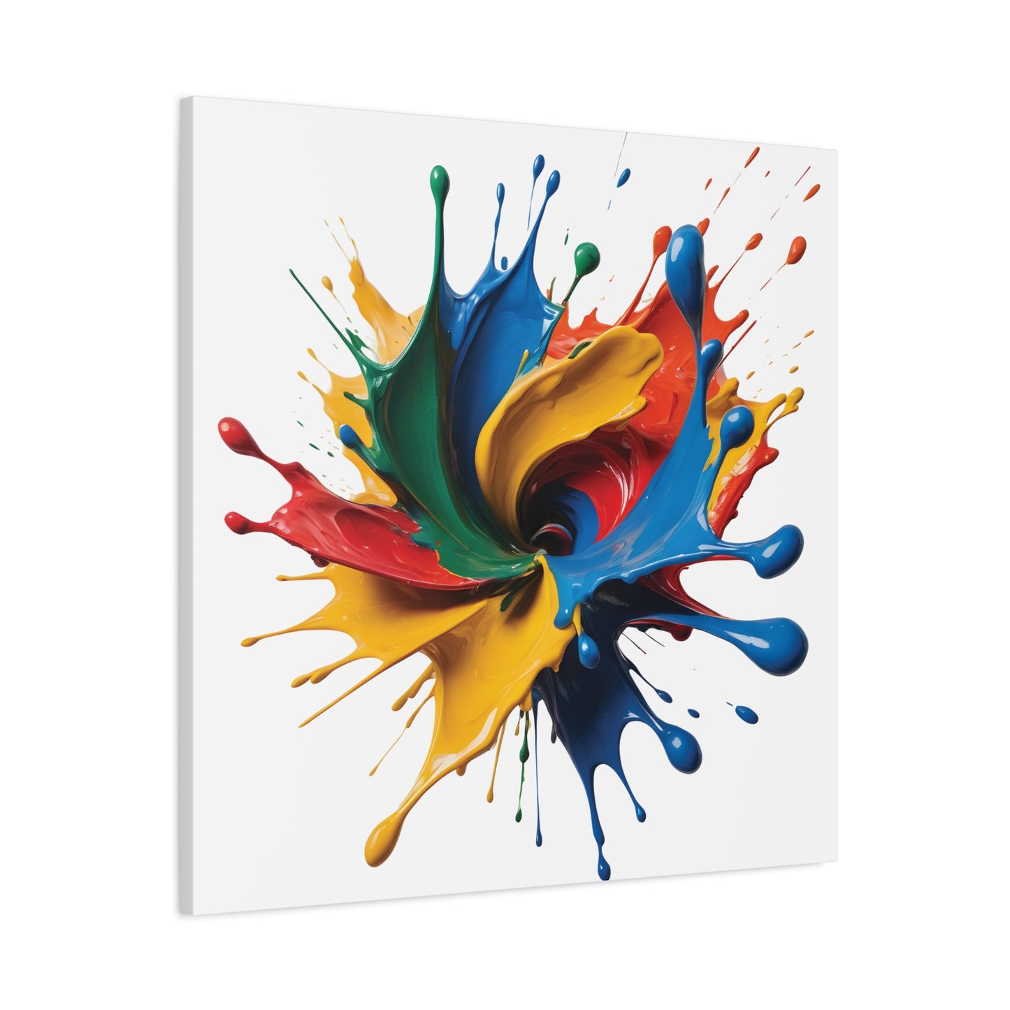 Vibrant Paint Splash Canvas Art - Colorful Splatter Wall Decor