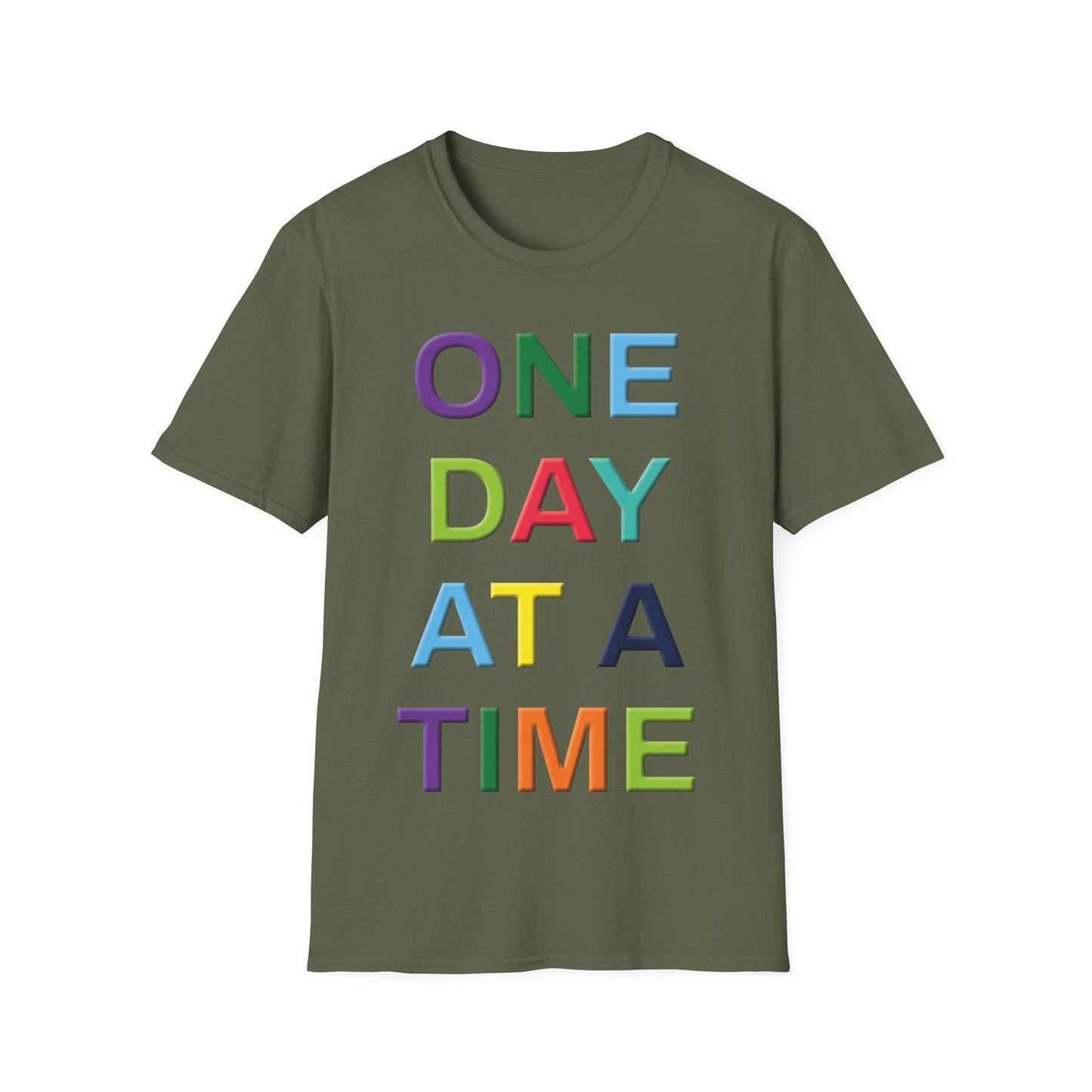 Motivational Quote T-Shirt | One Day at a Time | Unisex Inspirational Tee | Gift for Friends | Casual Wear