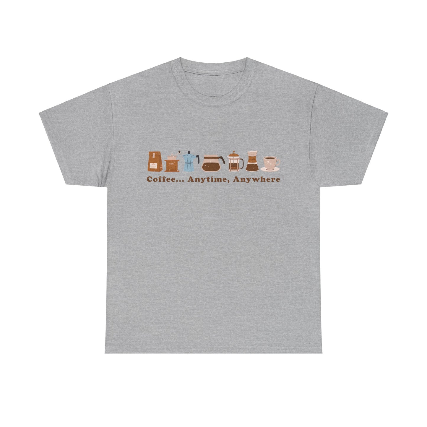 Coffee Lover Unisex Tee - Coffee... Anytime, Anywhere