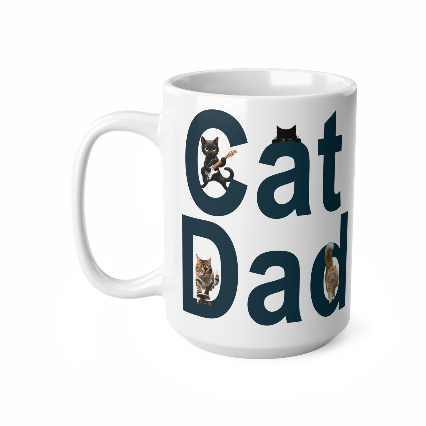 Coffee Cups - Cat Dad Life: Purrfection in Progress 🐾. 11oz, 15oz