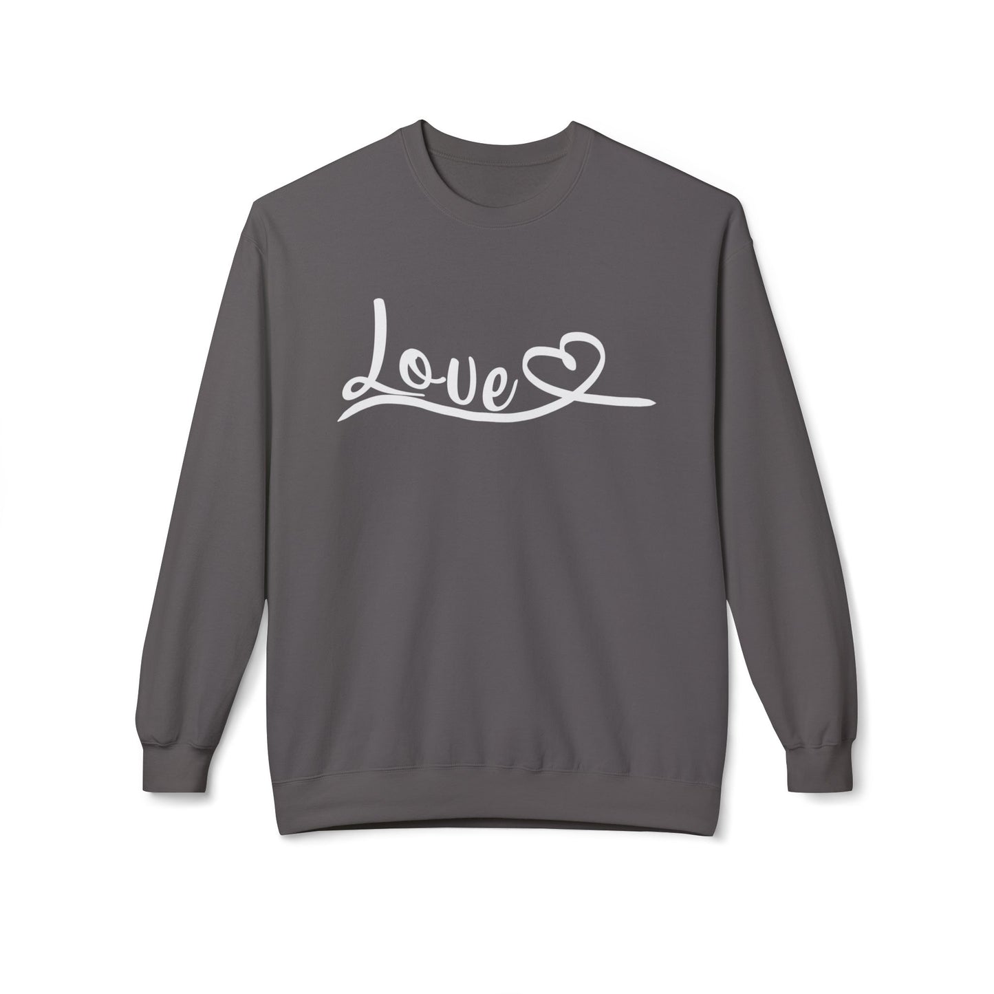 'Love' in Every Thread (Golden Logo) - Unisex Fleece Sweatshirt - Cozy & Stylish