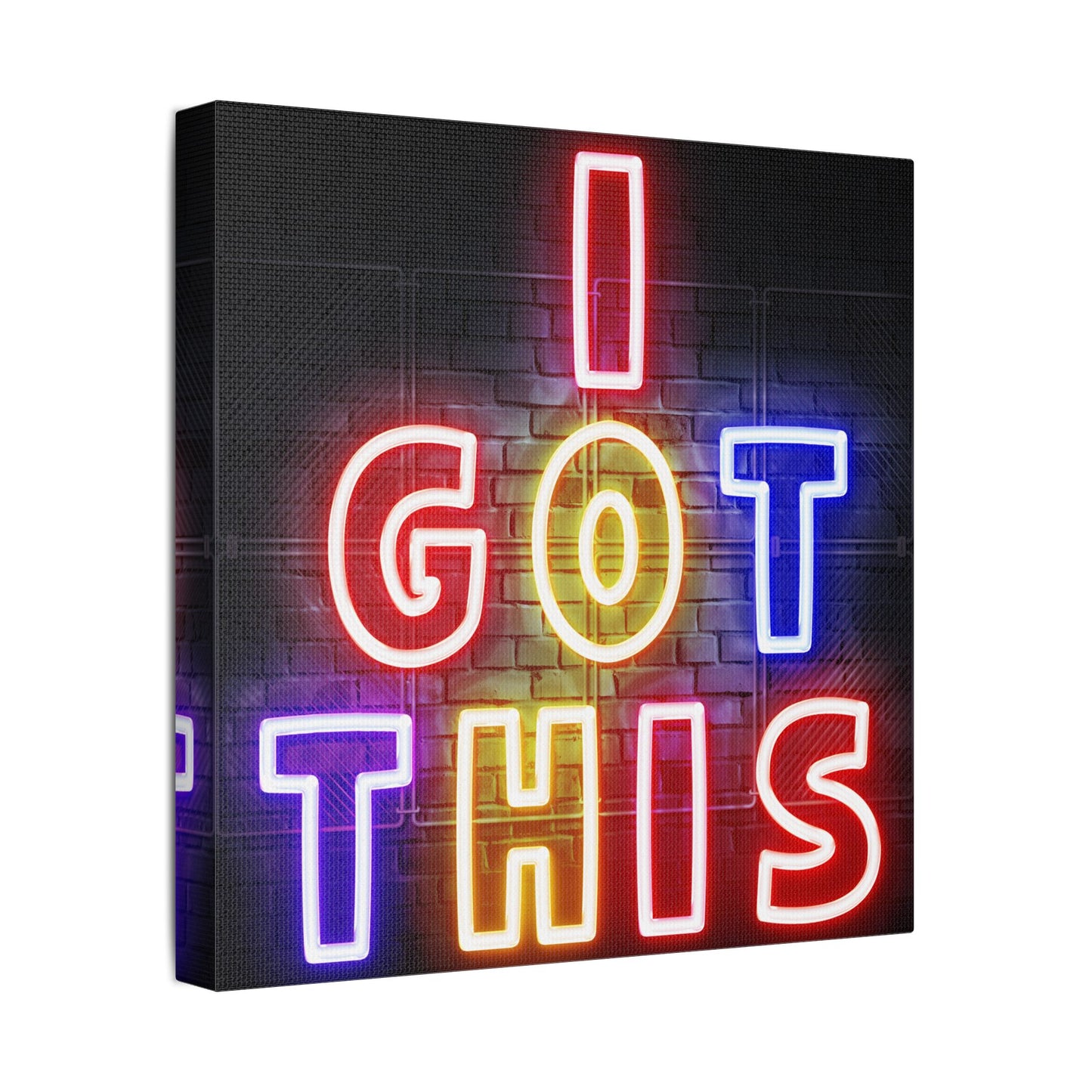 Neon Art Canvas Print: I Got This, Motivation Wall Decor, Modern Home Styling, Inspirational Gift, Office Art, Colorful Wall Art
