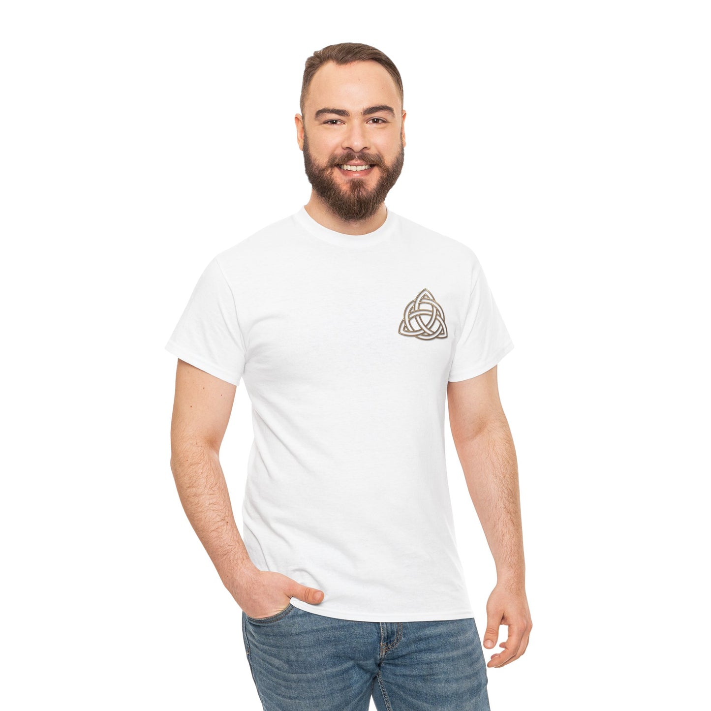 Triquetra, Celtic Trinity Knot Unisex Heavy Cotton Tee - Soft & Durable T-Shirt for Everyday Wear