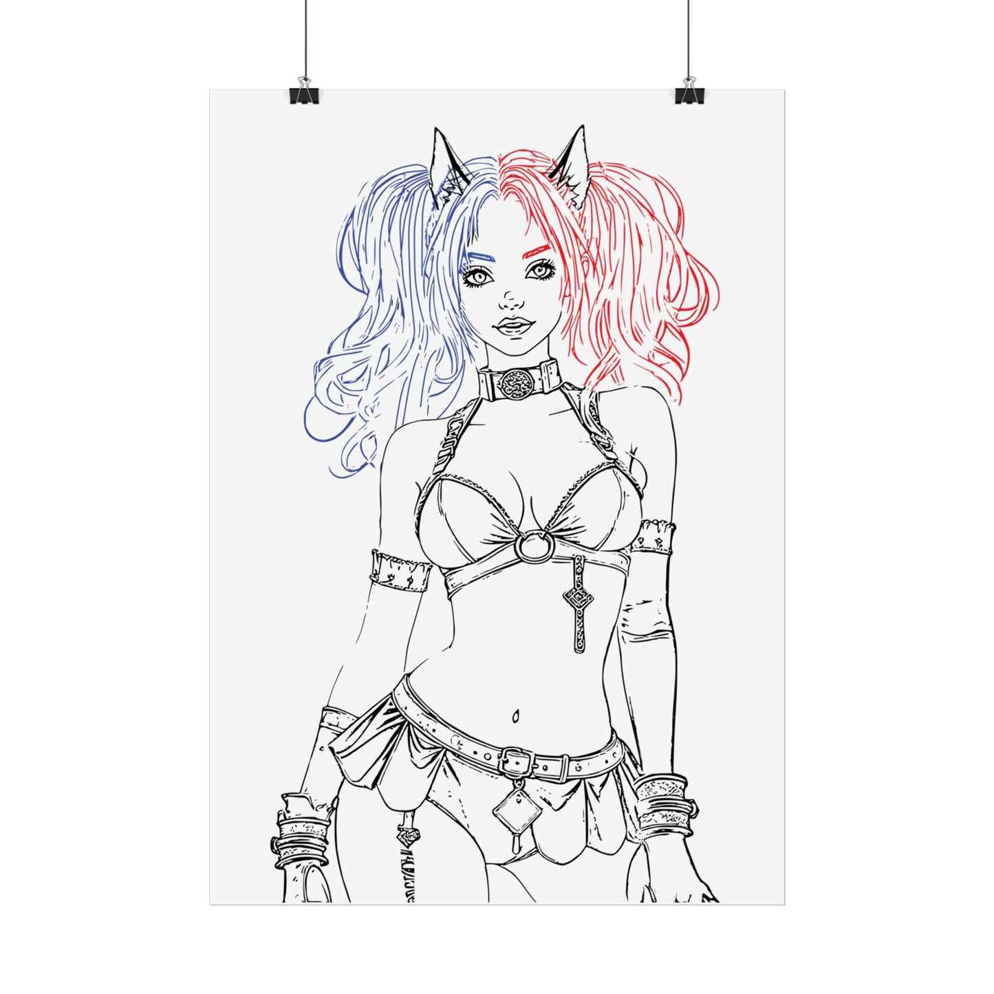 Stylish Anime, Manga, Cosplay, Kawaii, RPG Style Art Print: Trendy Illustrated Poster for Home Decor, Wall Art, Unique Gift, Collectible Artwork, Fashion-Inspired Decoration