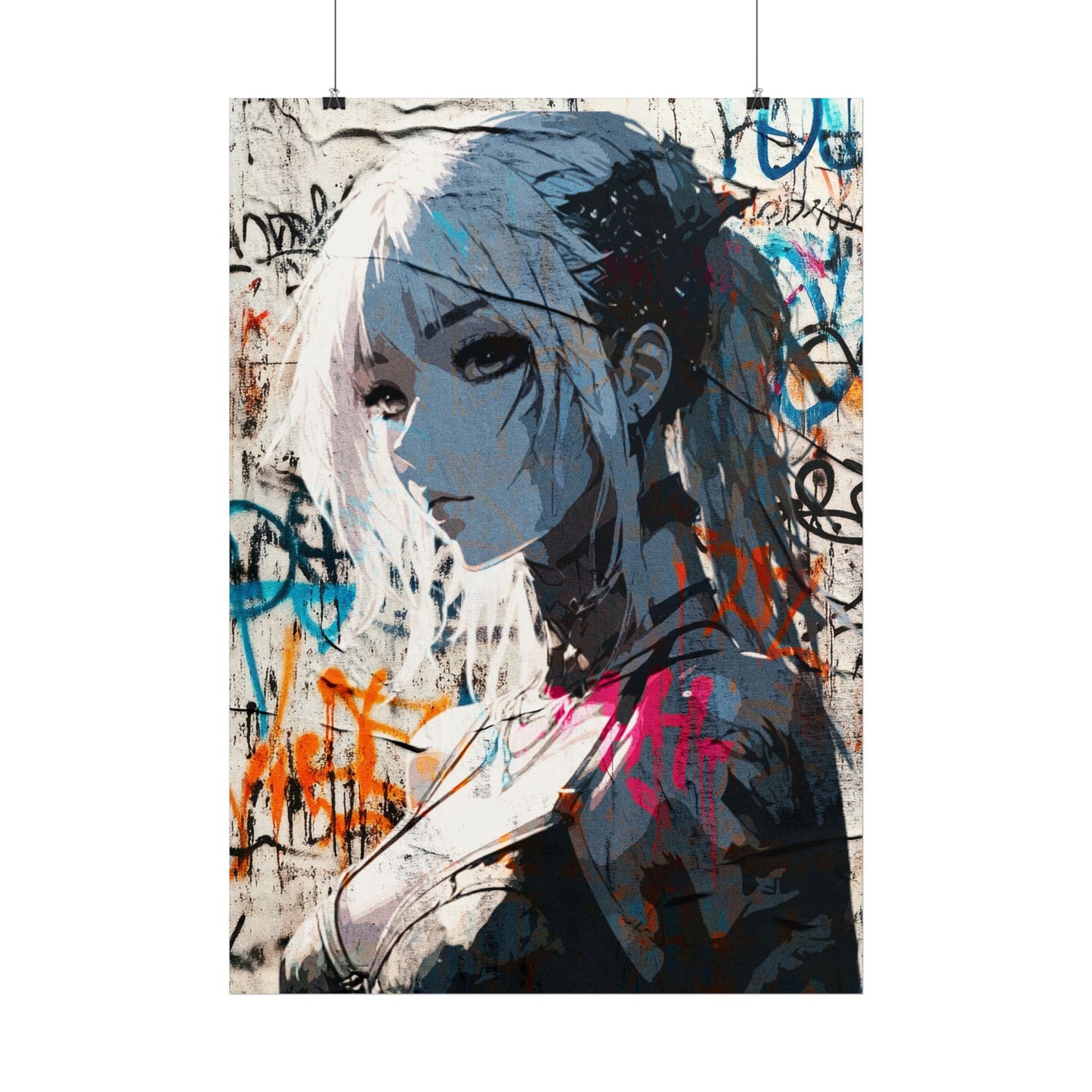 Urban Graffiti Art Poster - " Atractive Woman" Edgy Aesthetic Wall Decor for Modern Spaces (Pop Art)