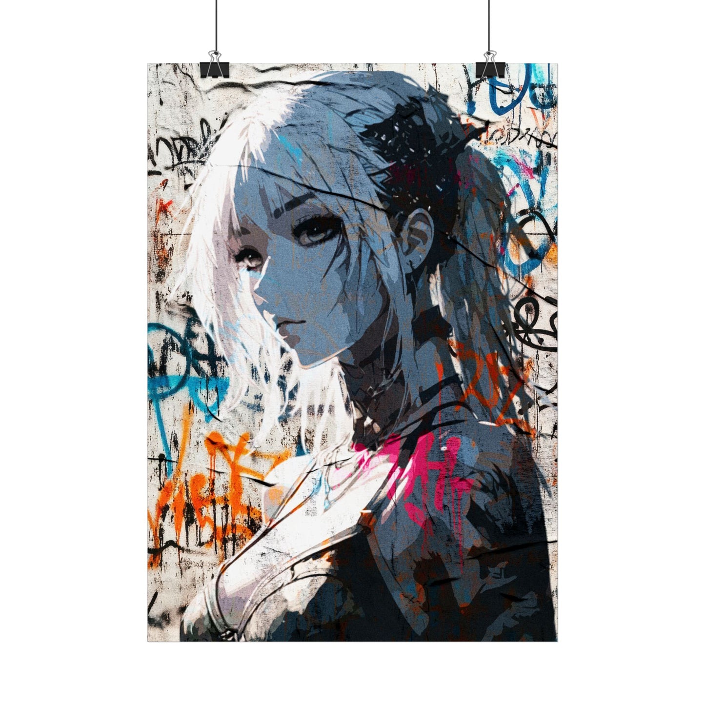 Urban Graffiti Art Poster - " Atractive Woman" Edgy Aesthetic Wall Decor for Modern Spaces (Pop Art)