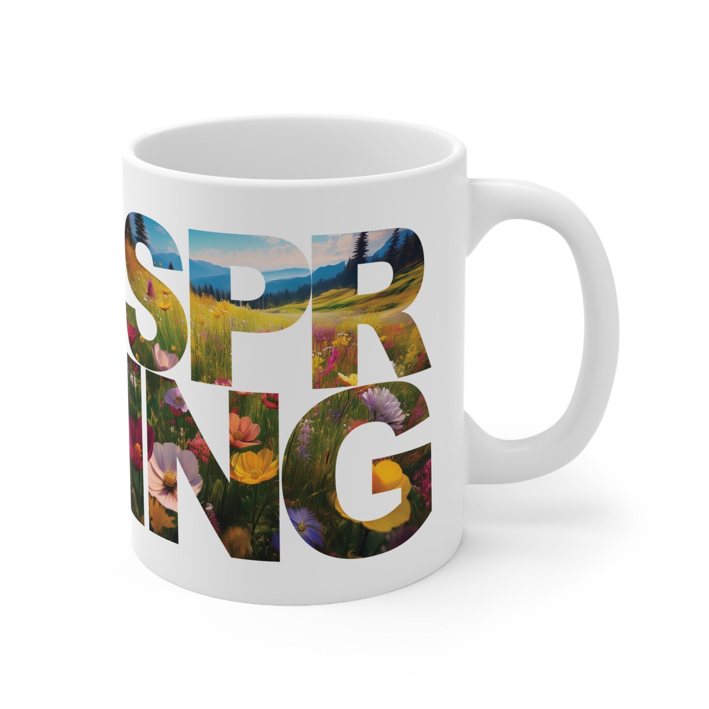 Mug - Spring Flower Design - Coffee Cup 11oz/15oz