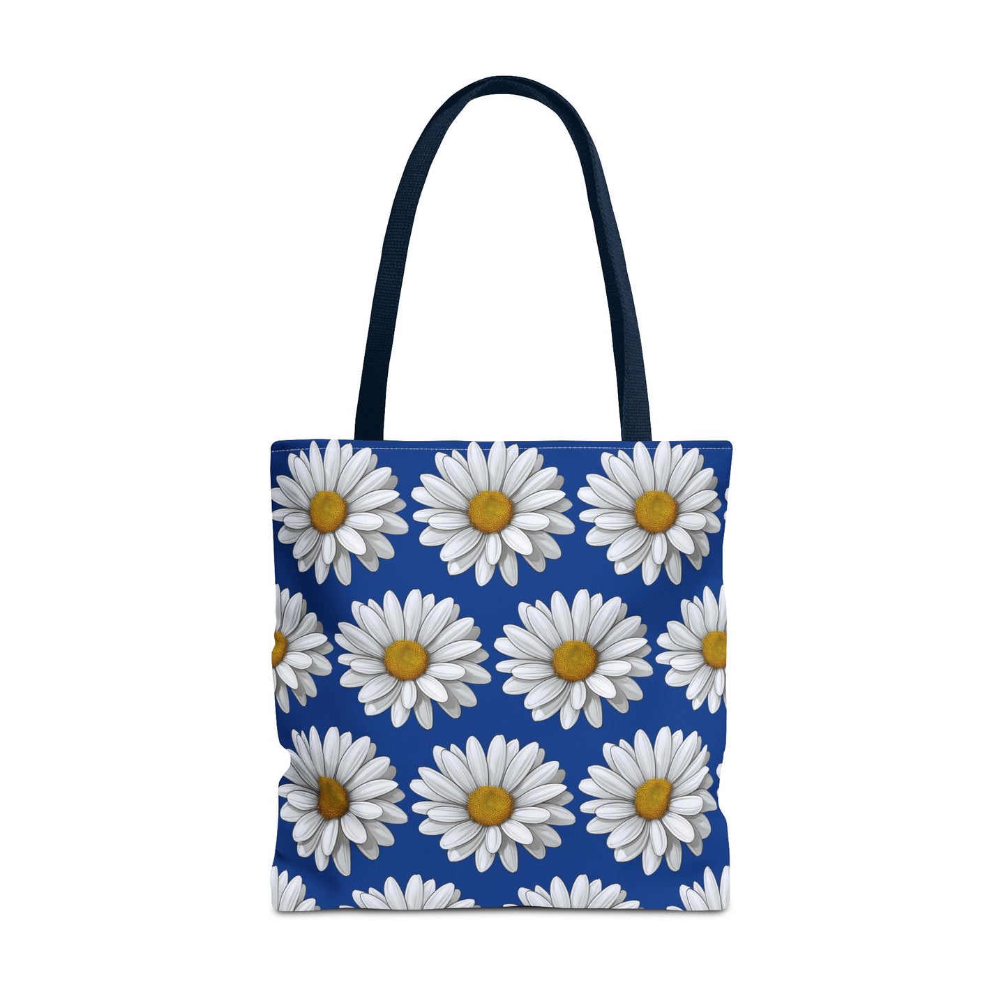 Daisy Tote Bag - White Floral Design Summer Fashion Accessory